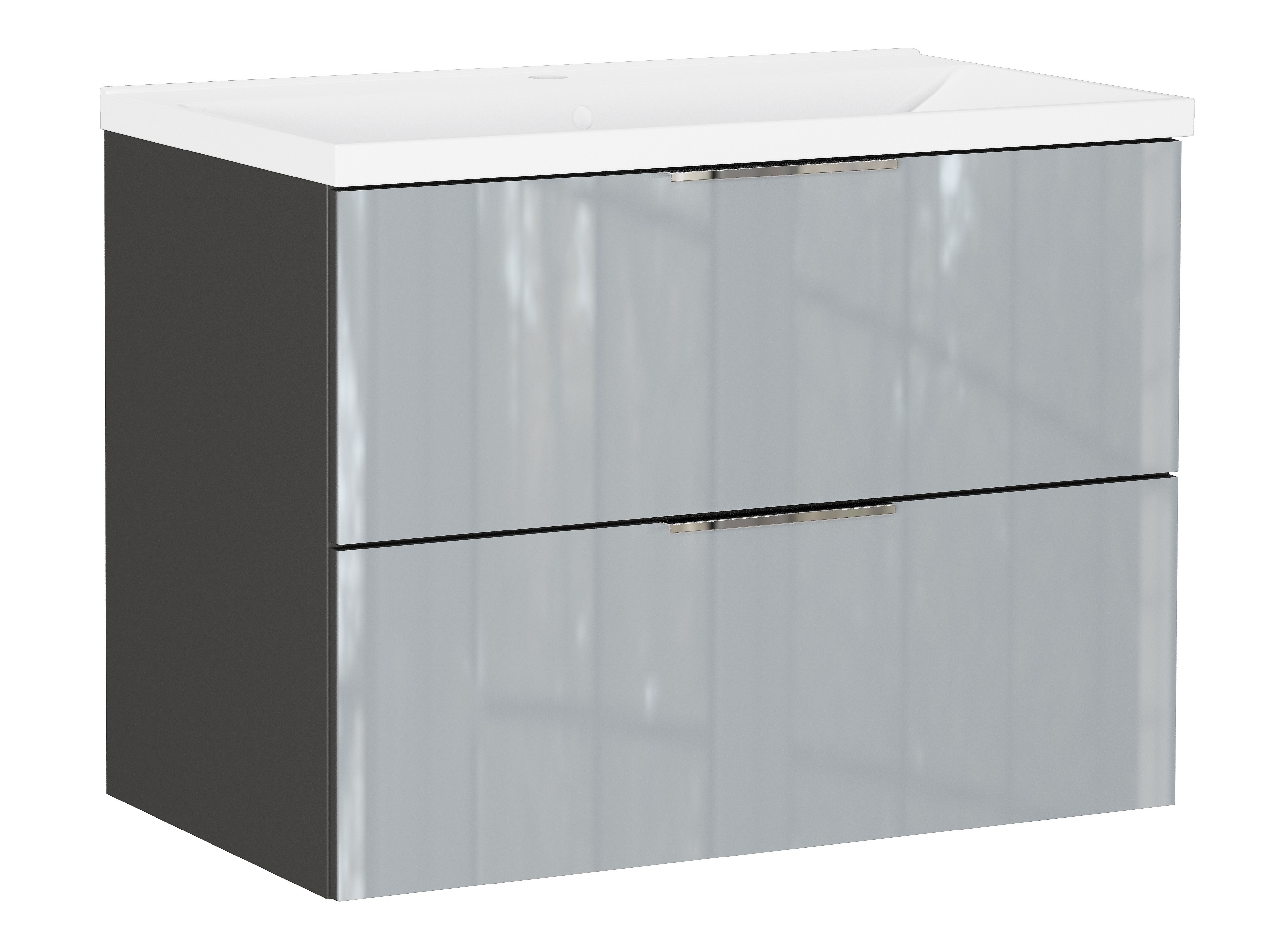 Viseći kupatilski element za lavabo Sacramento 526 (Glossy gray)