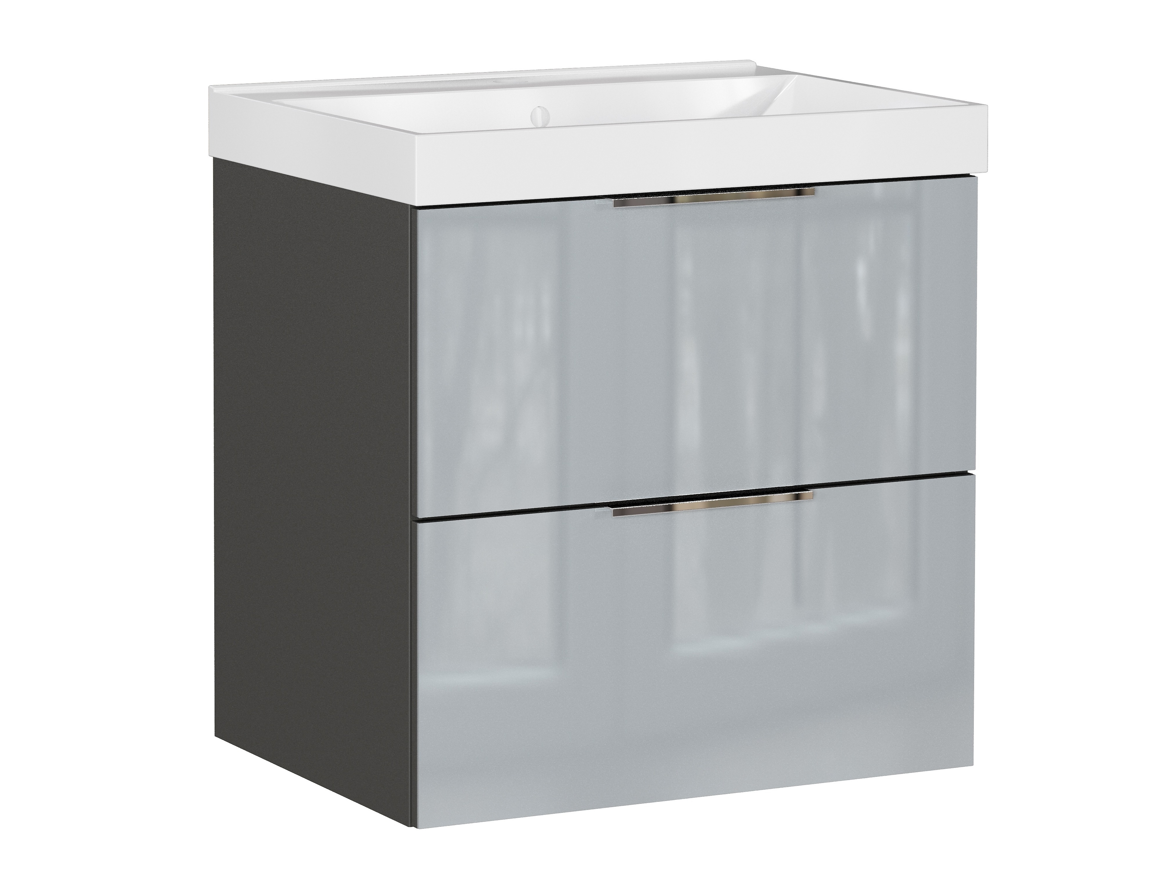 Viseći kupatilski element za lavabo Sacramento 527 (Glossy gray)
