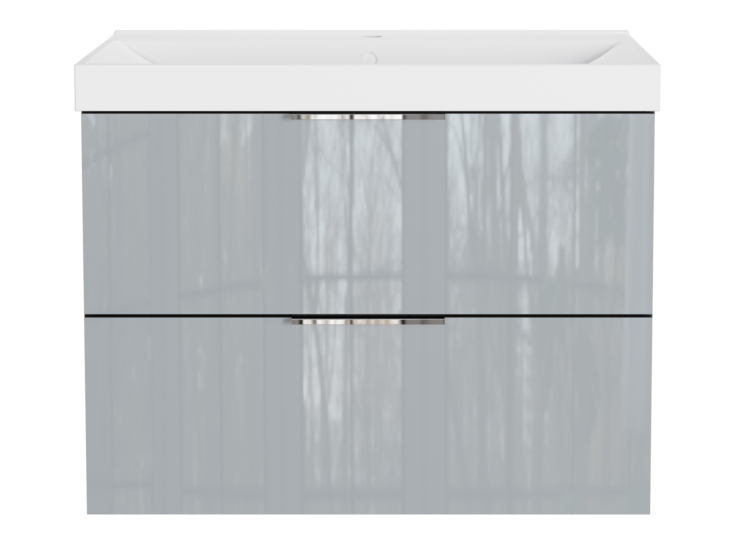 Viseći kupatilski element za lavabo Sacramento 528 (Glossy gray)