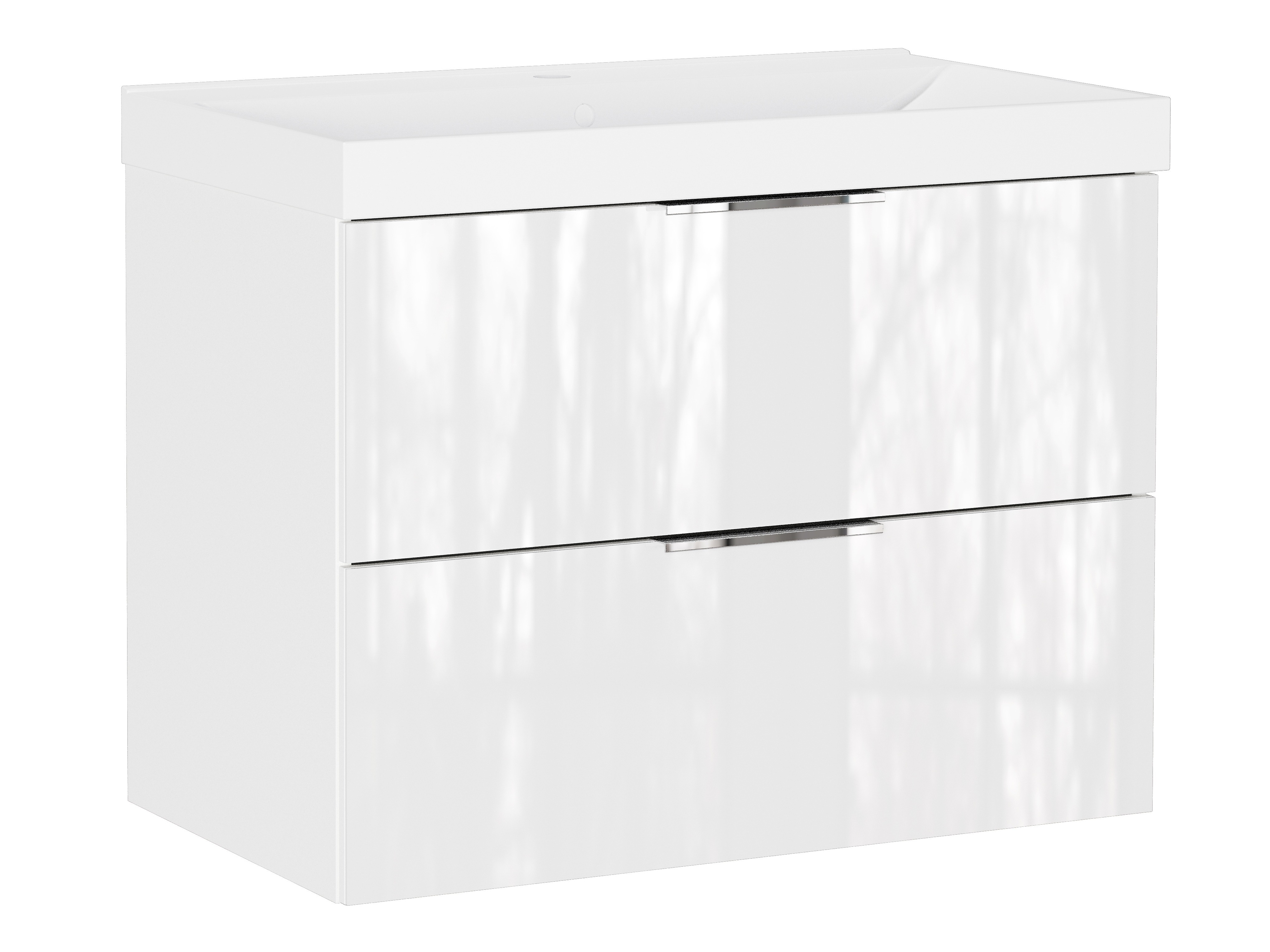 Viseći kupatilski element za lavabo Sacramento 528 (Sjajno belo)