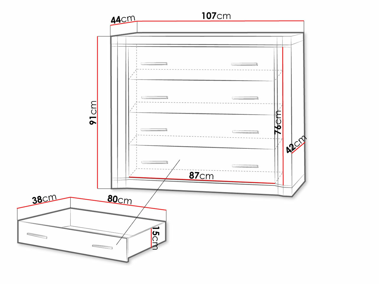 Komoda Lorelie 101 (Sonoma hrast)