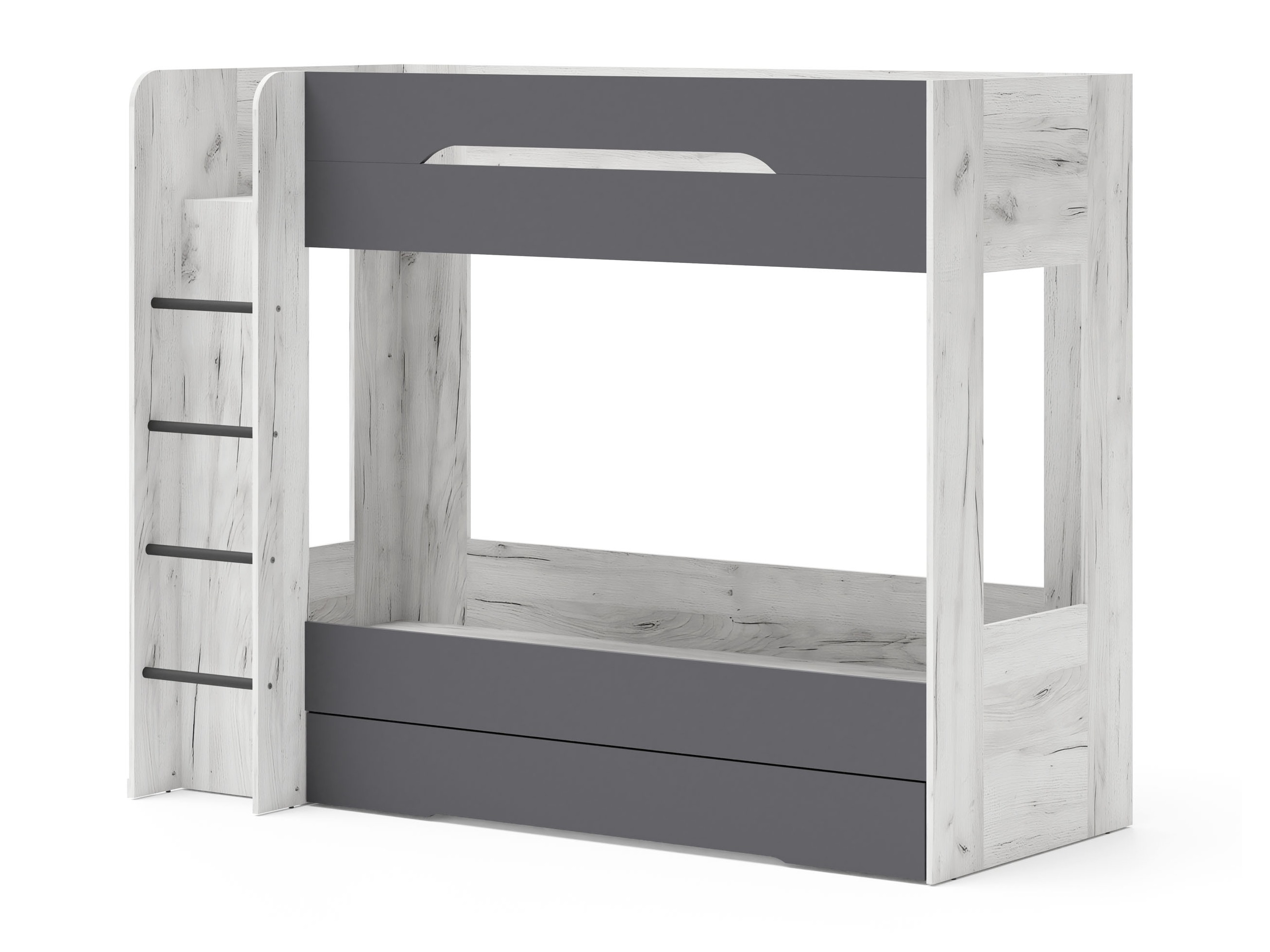 Krevet na sprat Elitenu 103 (Craft vhite + Graphite)