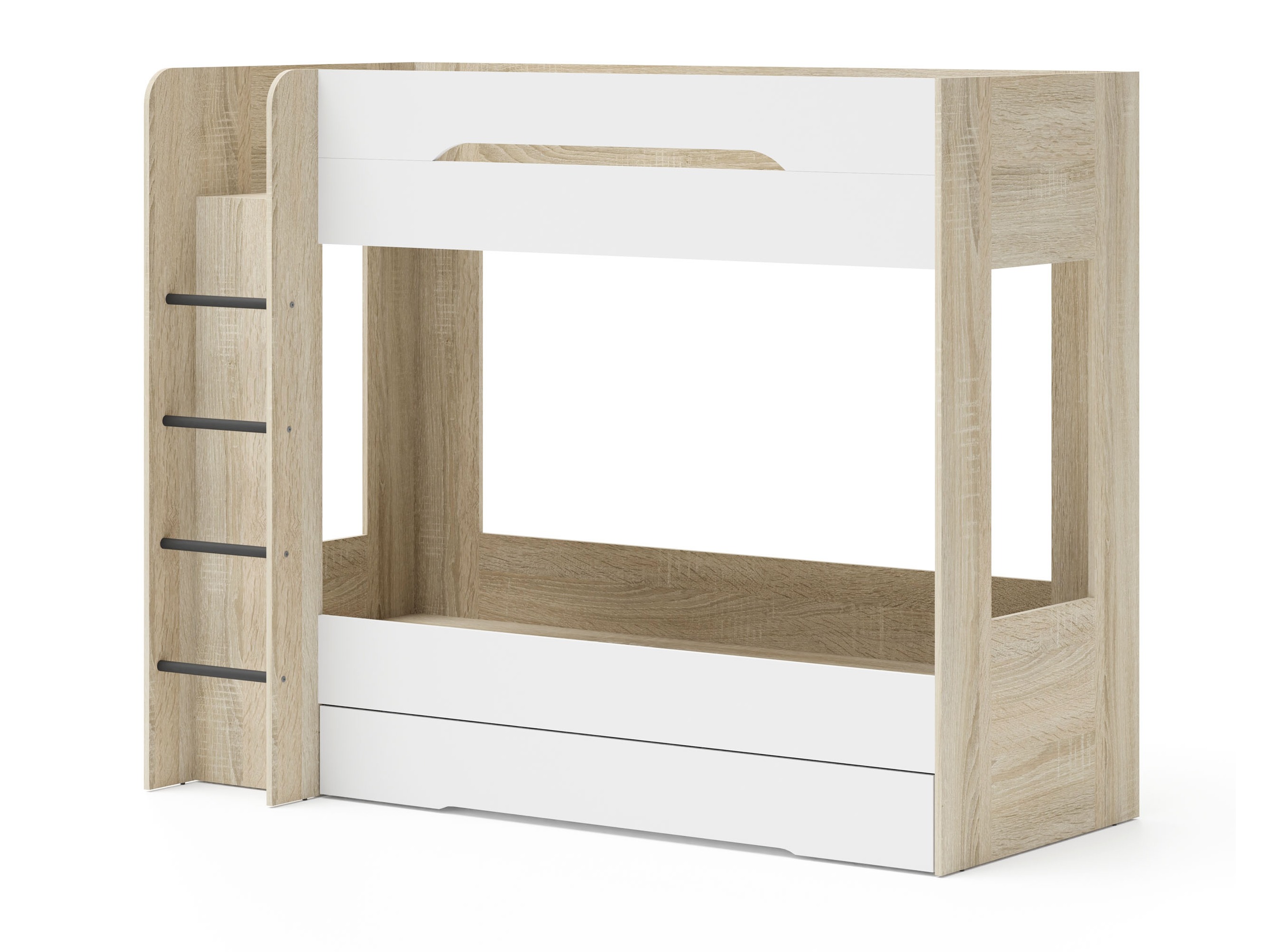 Krevet na sprat Elitenu 103 (Sonoma hrast+ Belo)