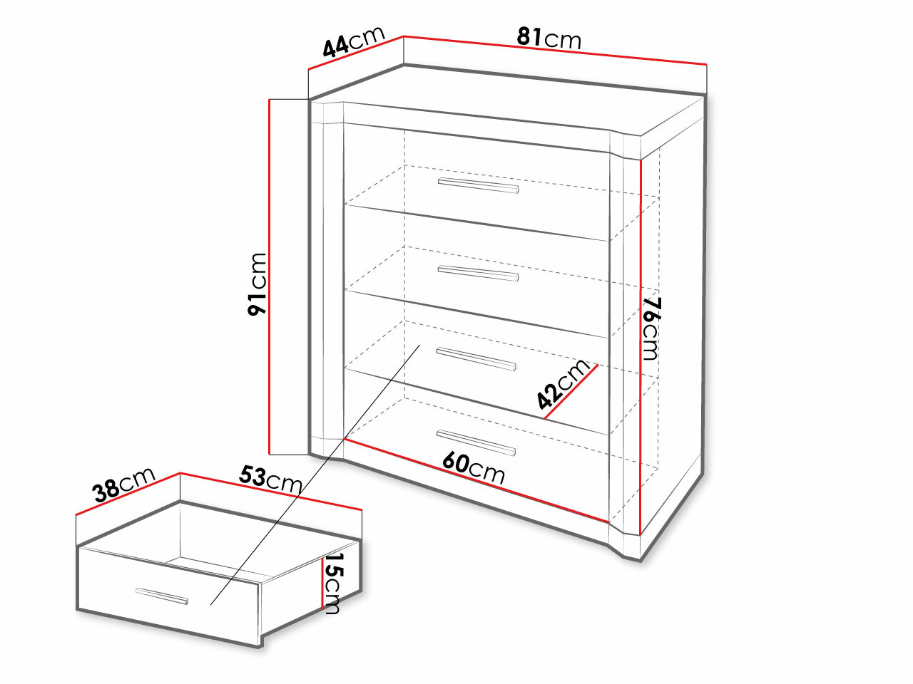 Komoda Lorelie 103 (Trufel hrast)
