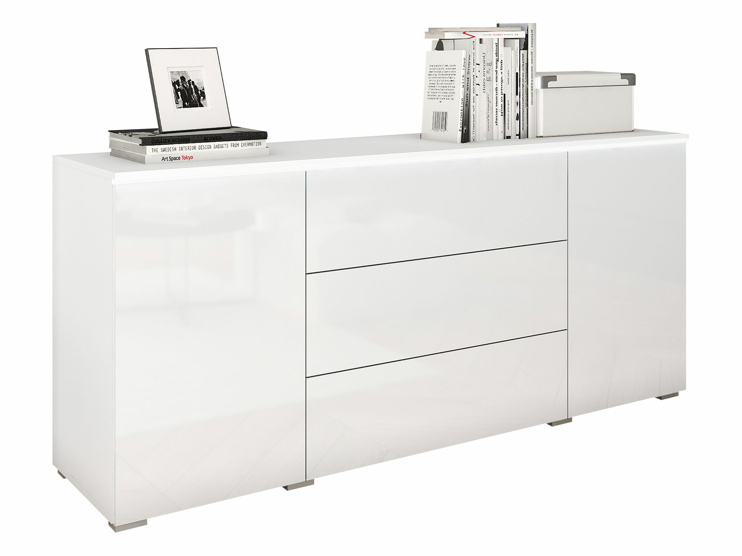 Komoda Mirfivo 102 (Belo + Sjajno belo)