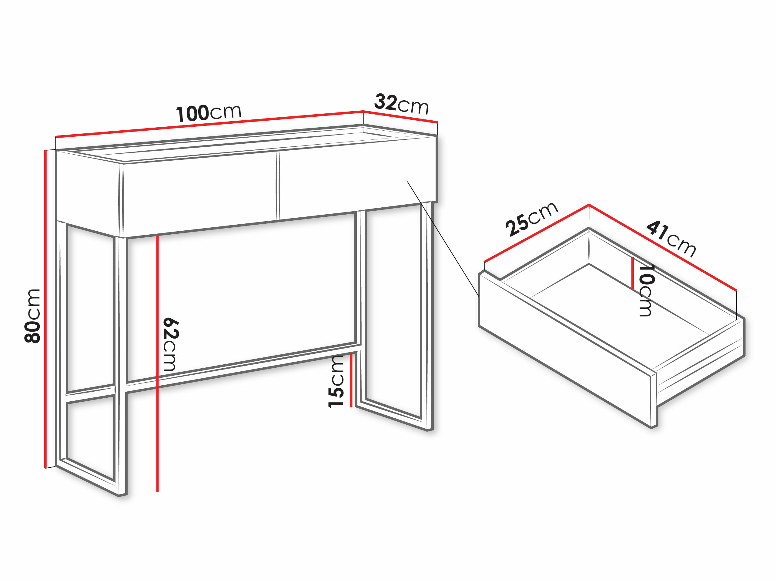 Konzolni stočić Lunole 103 (Kašmir)