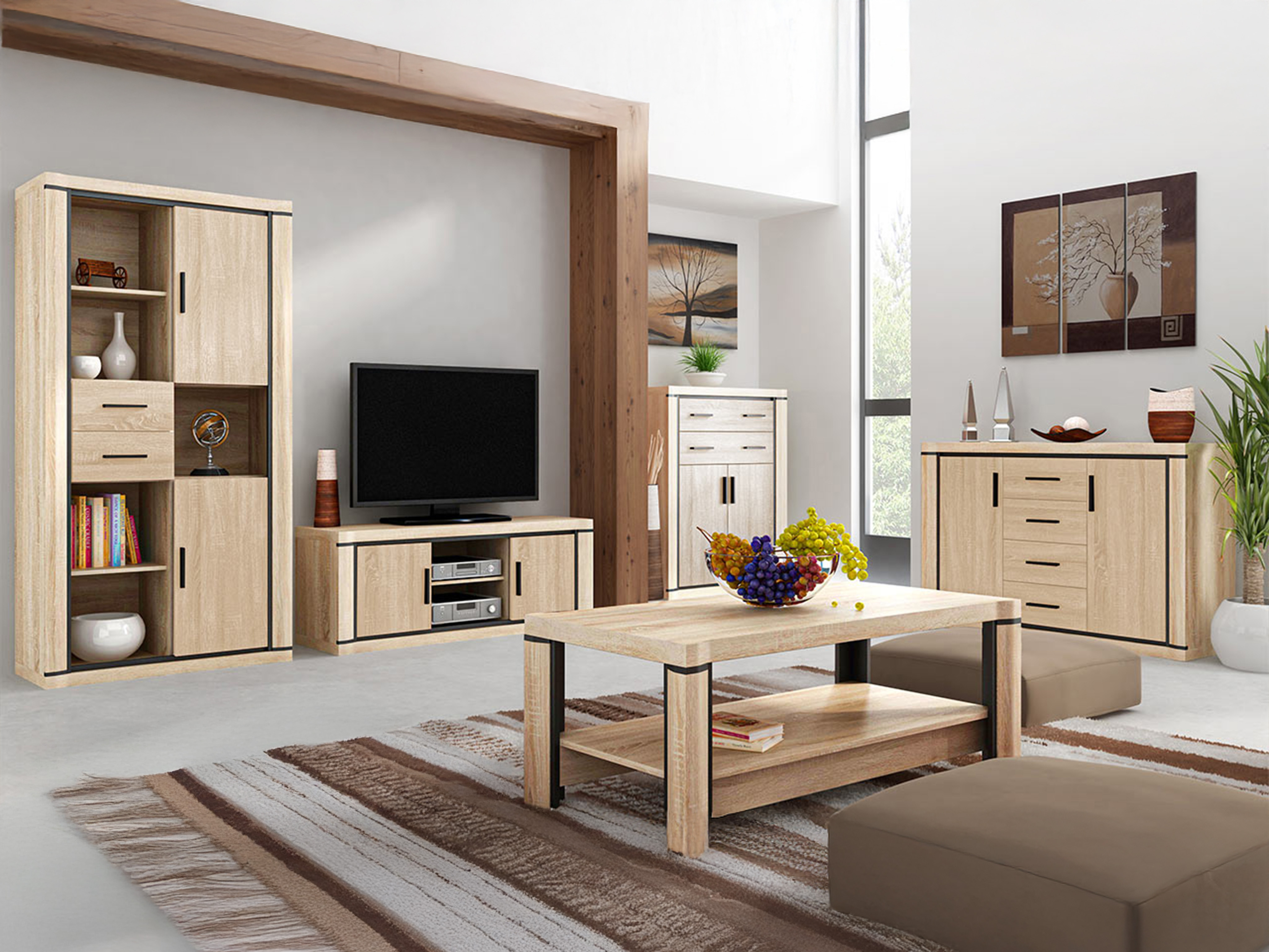 Set za dnevnu sobu Lorelie 124 (Sonoma hrast)