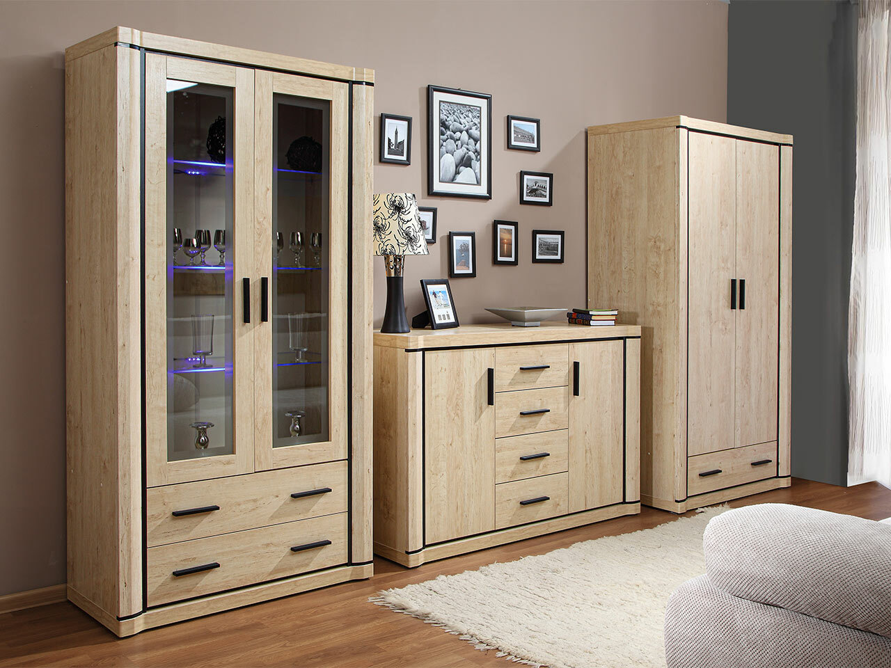 Set za dnevnu sobu Lorelie 125 (Sonoma hrast)
