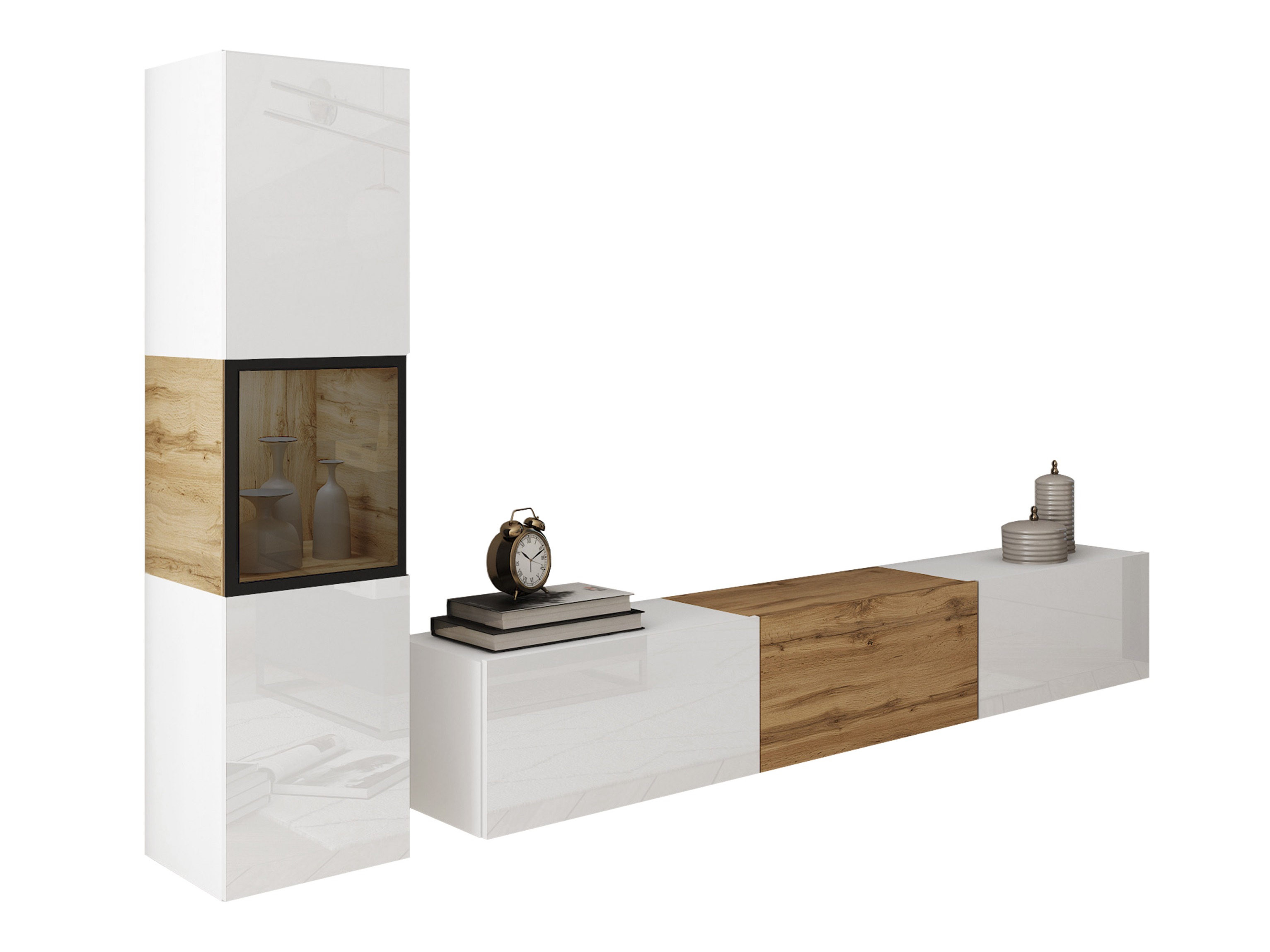 Set za dnevnu sobu Sarasota 192 (Belo + Вотан храст)