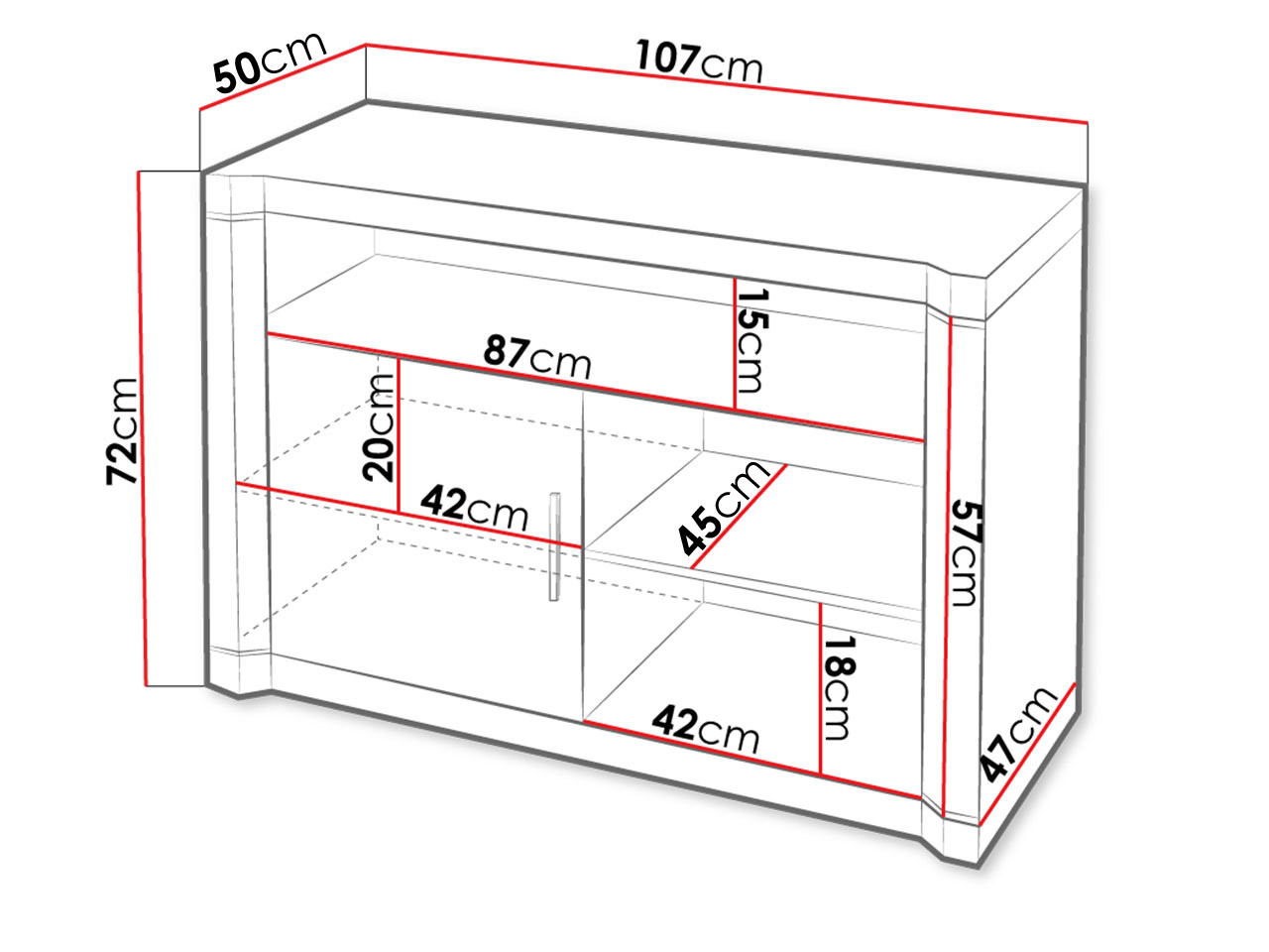 TV komoda Lorelie 110 (Trufel hrast)