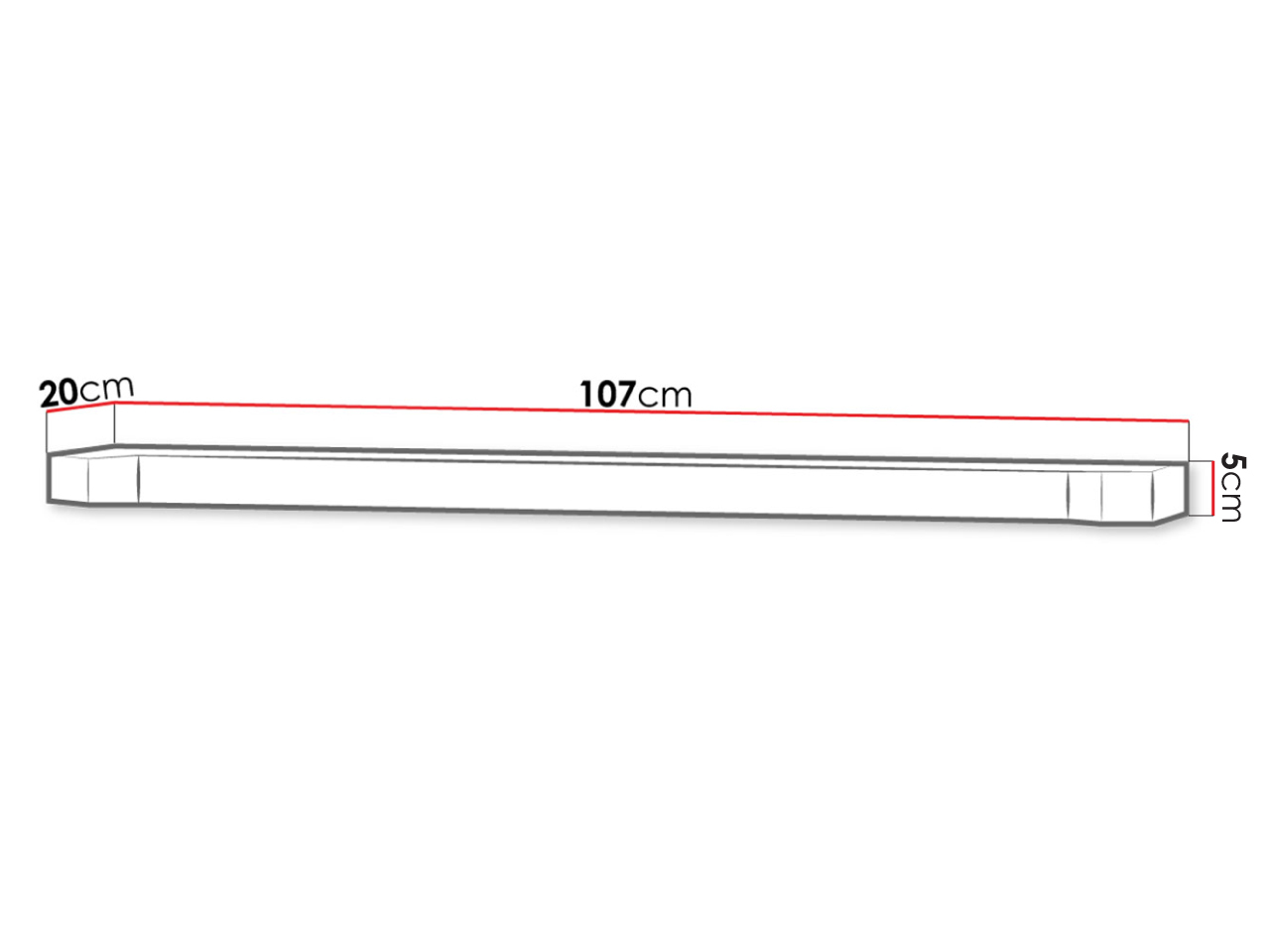 Zidna polica Lorelie 109 (Trufel hrast)