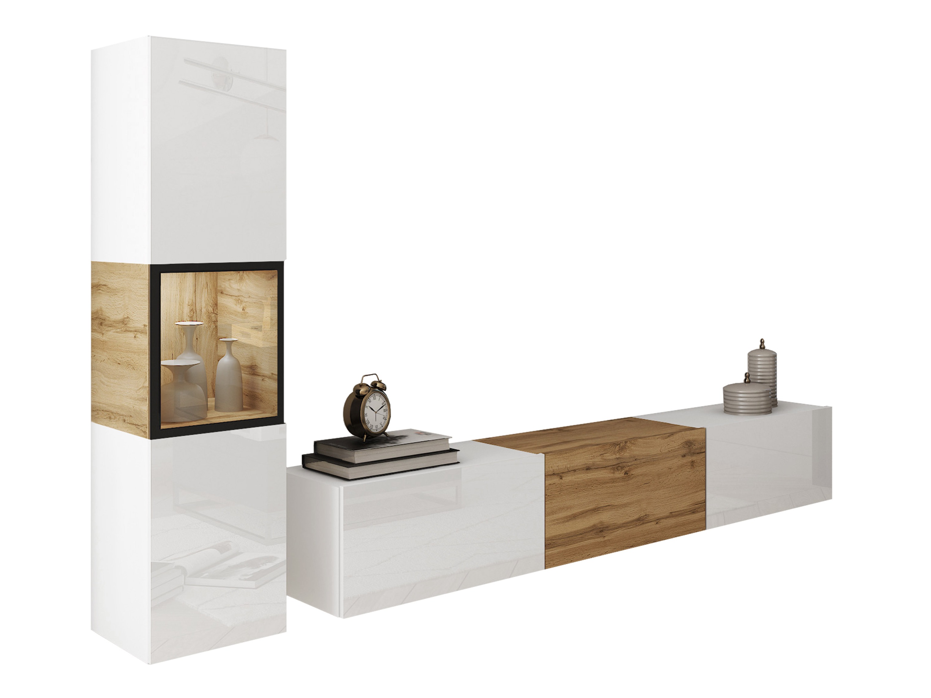 Set za dnevnu sobu Sarasota 192 (Belo + Hrast Votan)