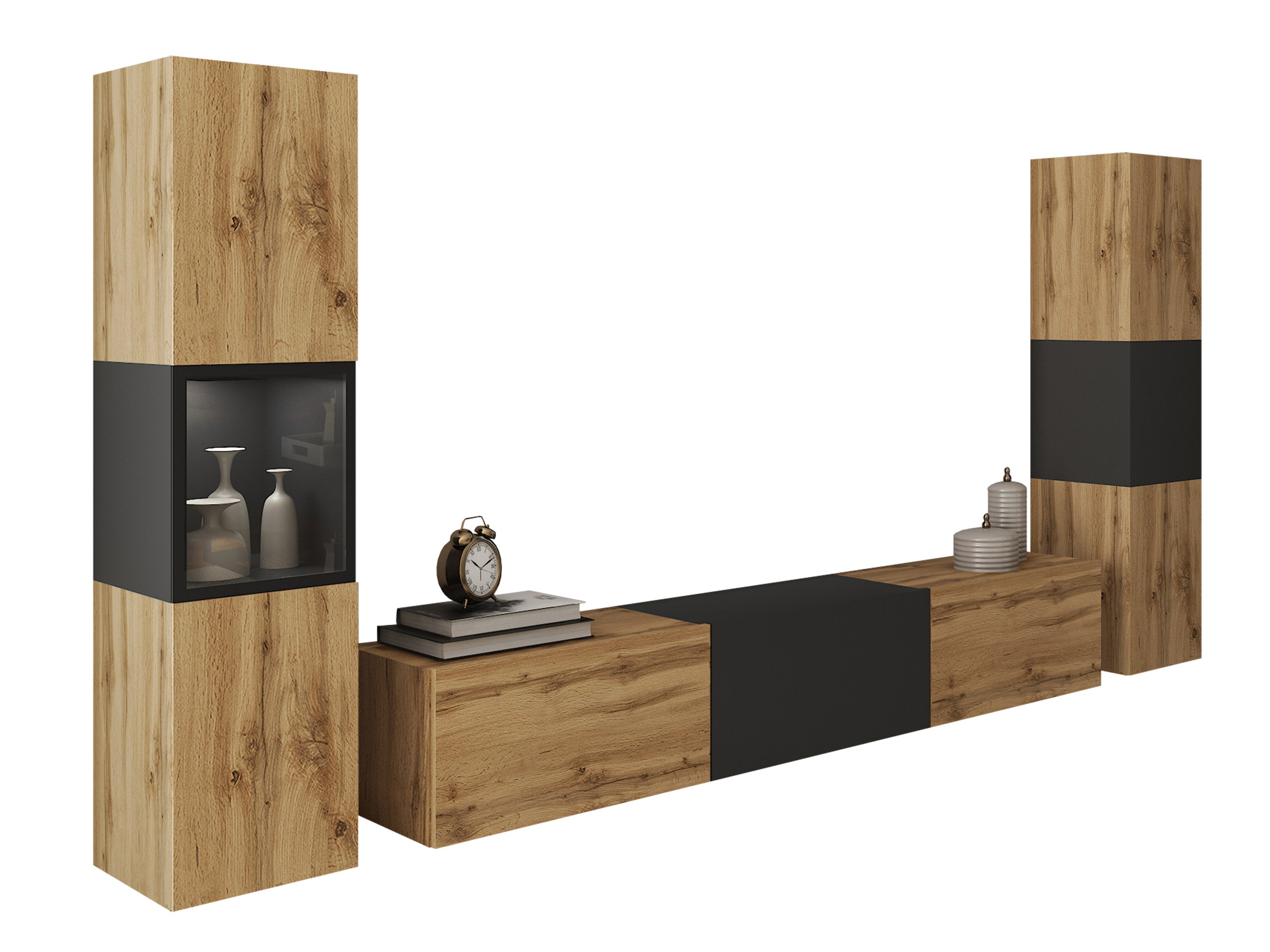 Set za dnevnu sobu Sarasota 193 (Hrast Votan + Grafit)