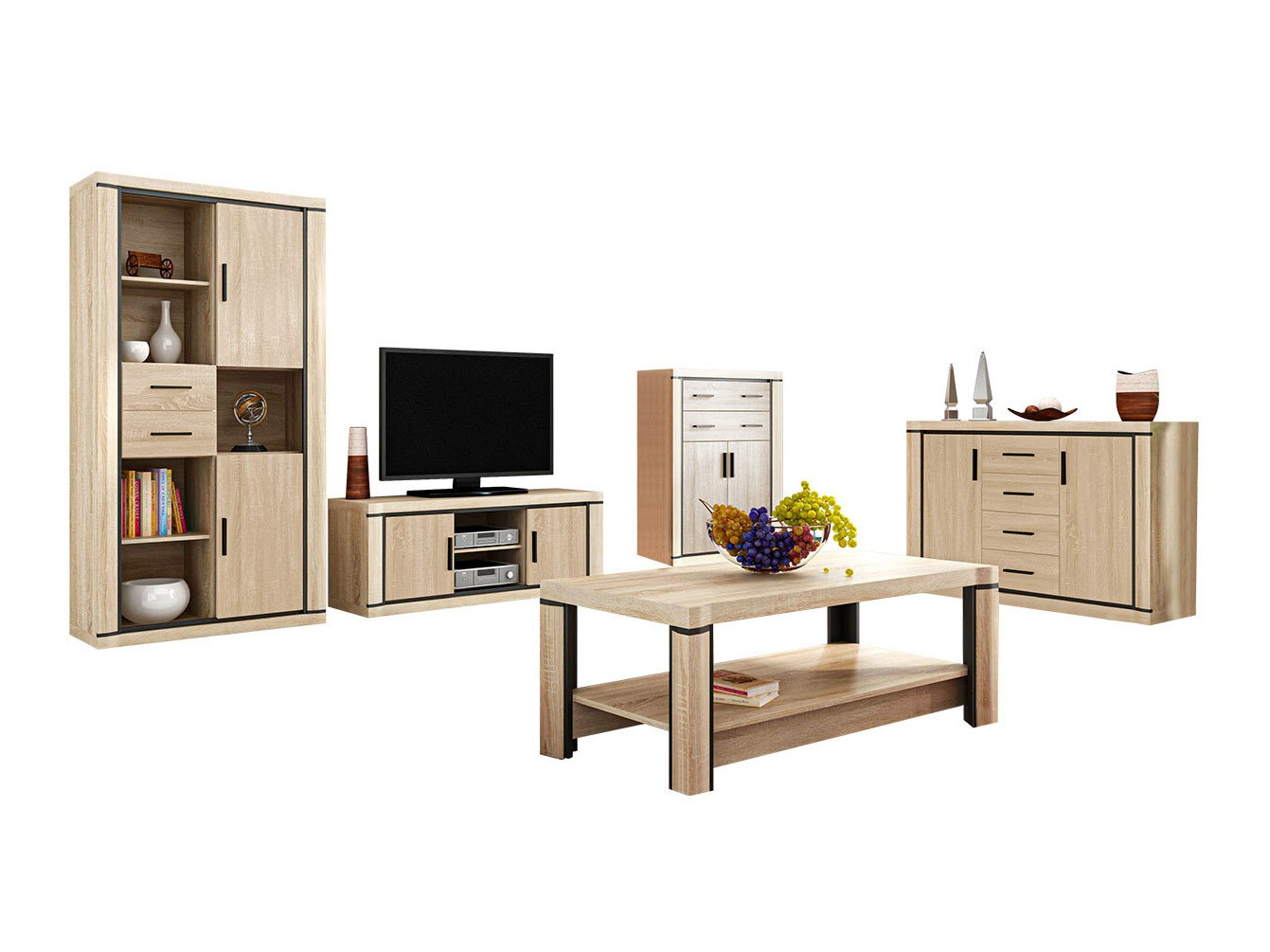 Set za dnevnu sobu Lorelie 124 (Sonoma hrast)