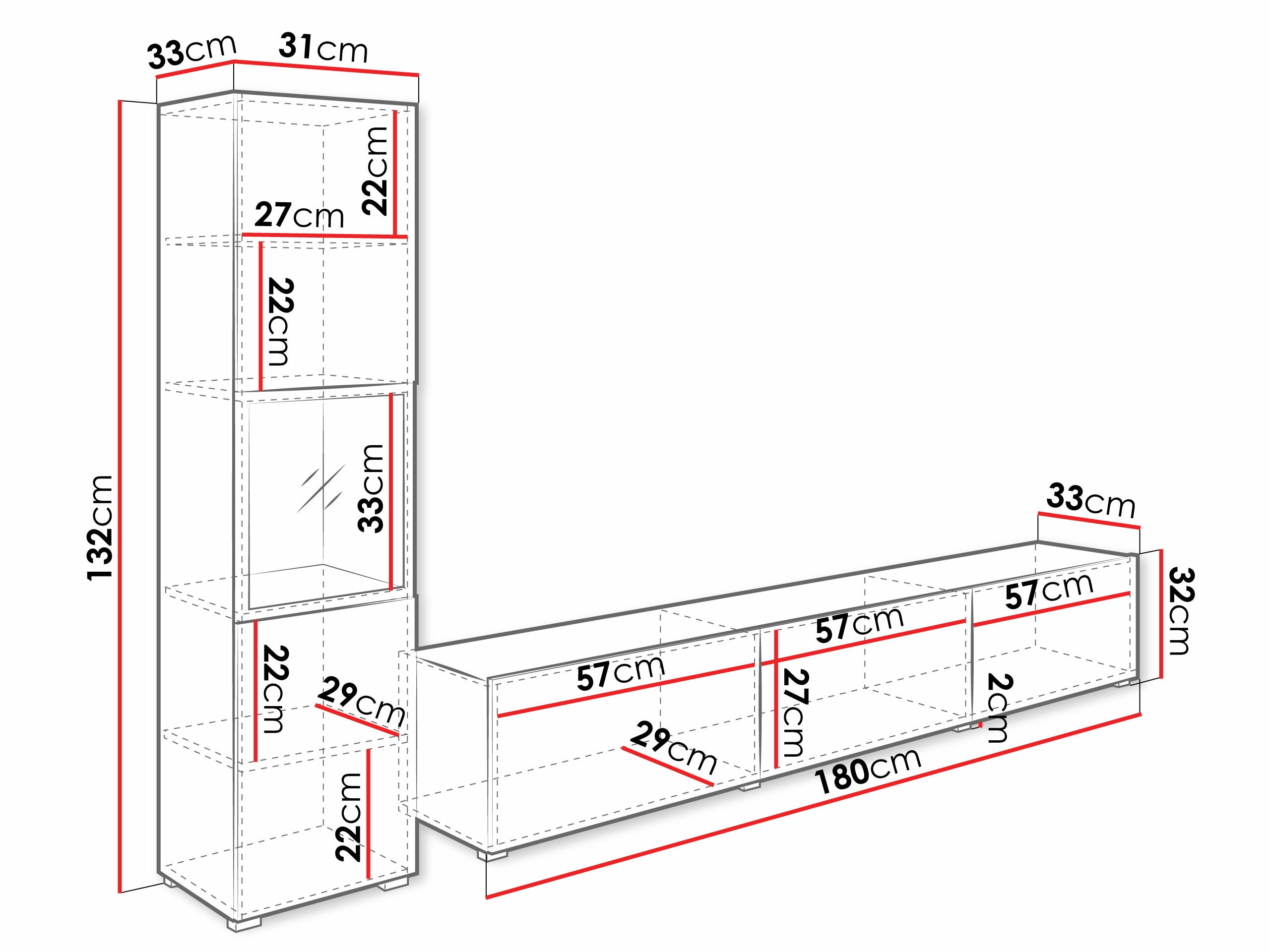 Set za dnevnu sobu Sarasota 192 (Belo + Sjajno belo)
