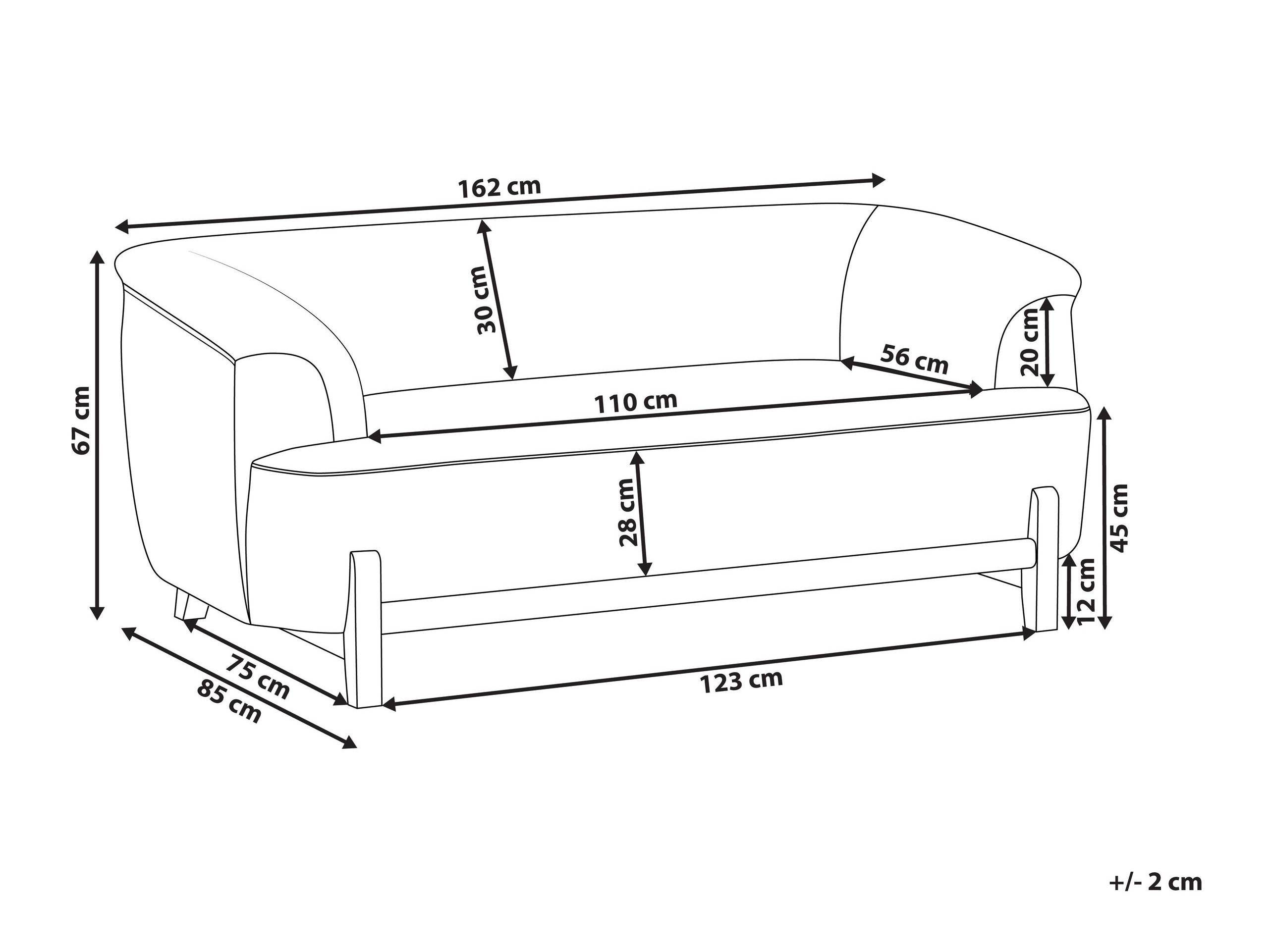 Sofa Berwyn 2879 (Crvena)