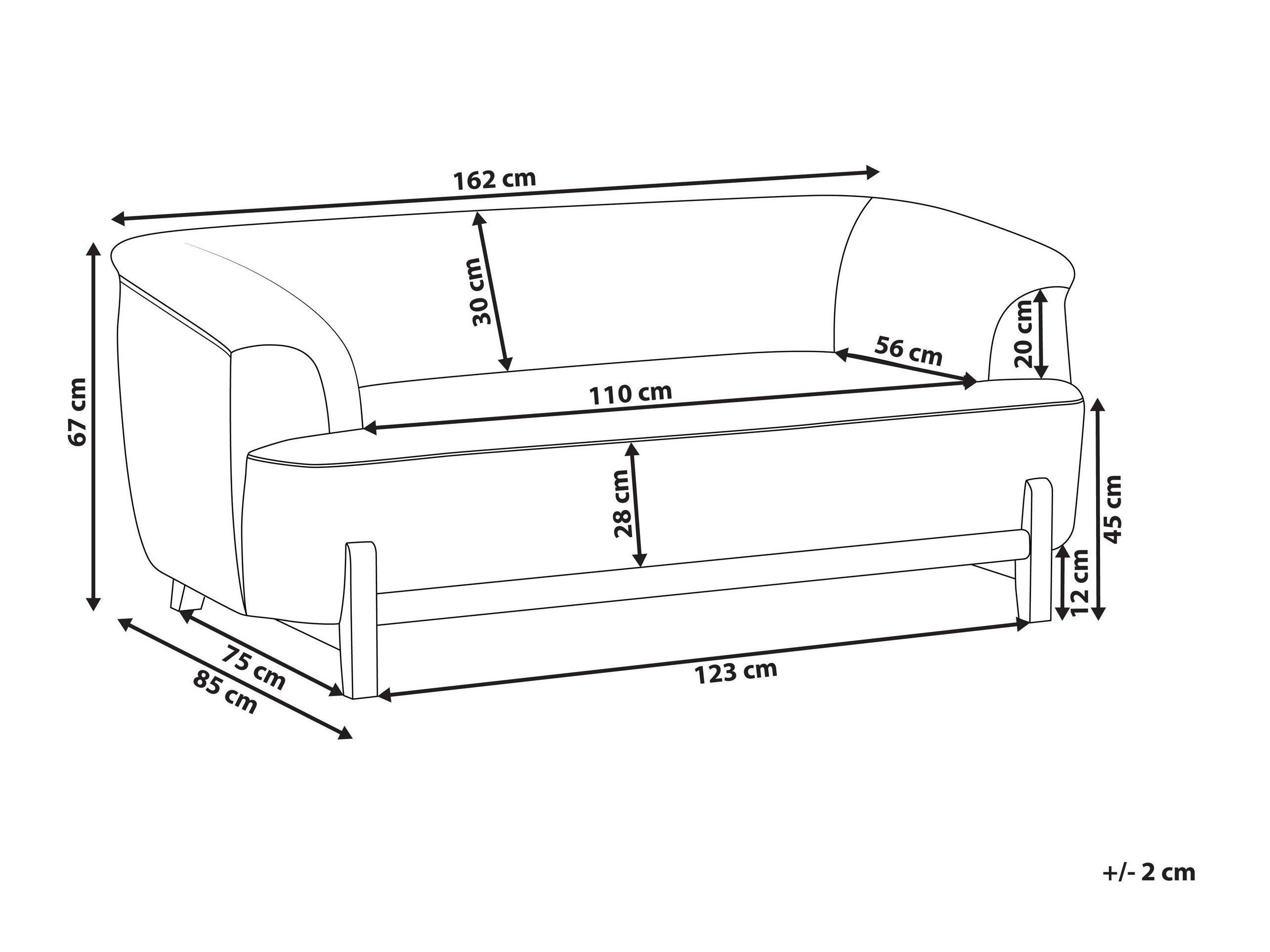 Sofa Berwyn 2879 (Smeđa)