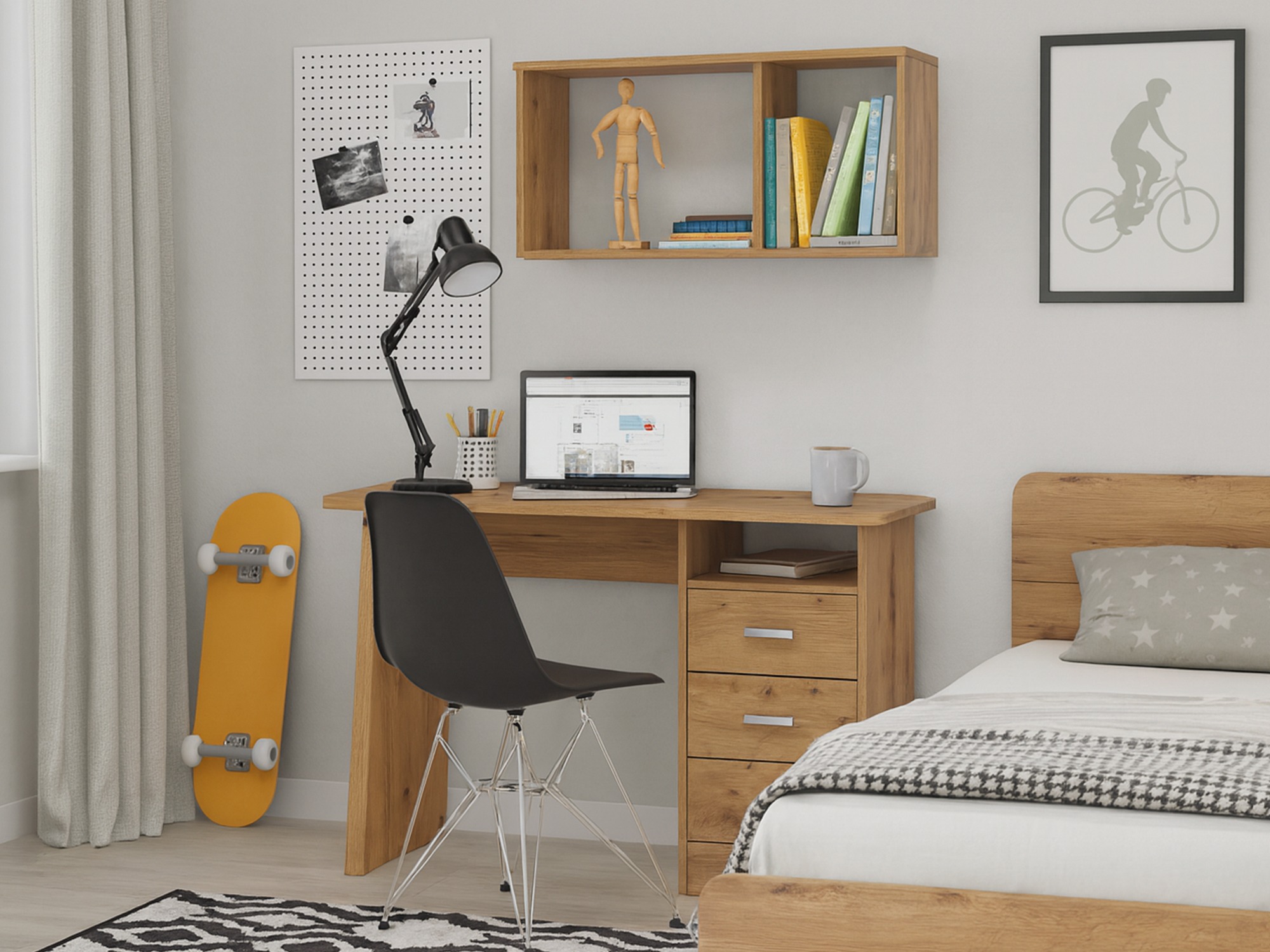 Kancelarijski sto Ontario 204 (Zanatski hrast)