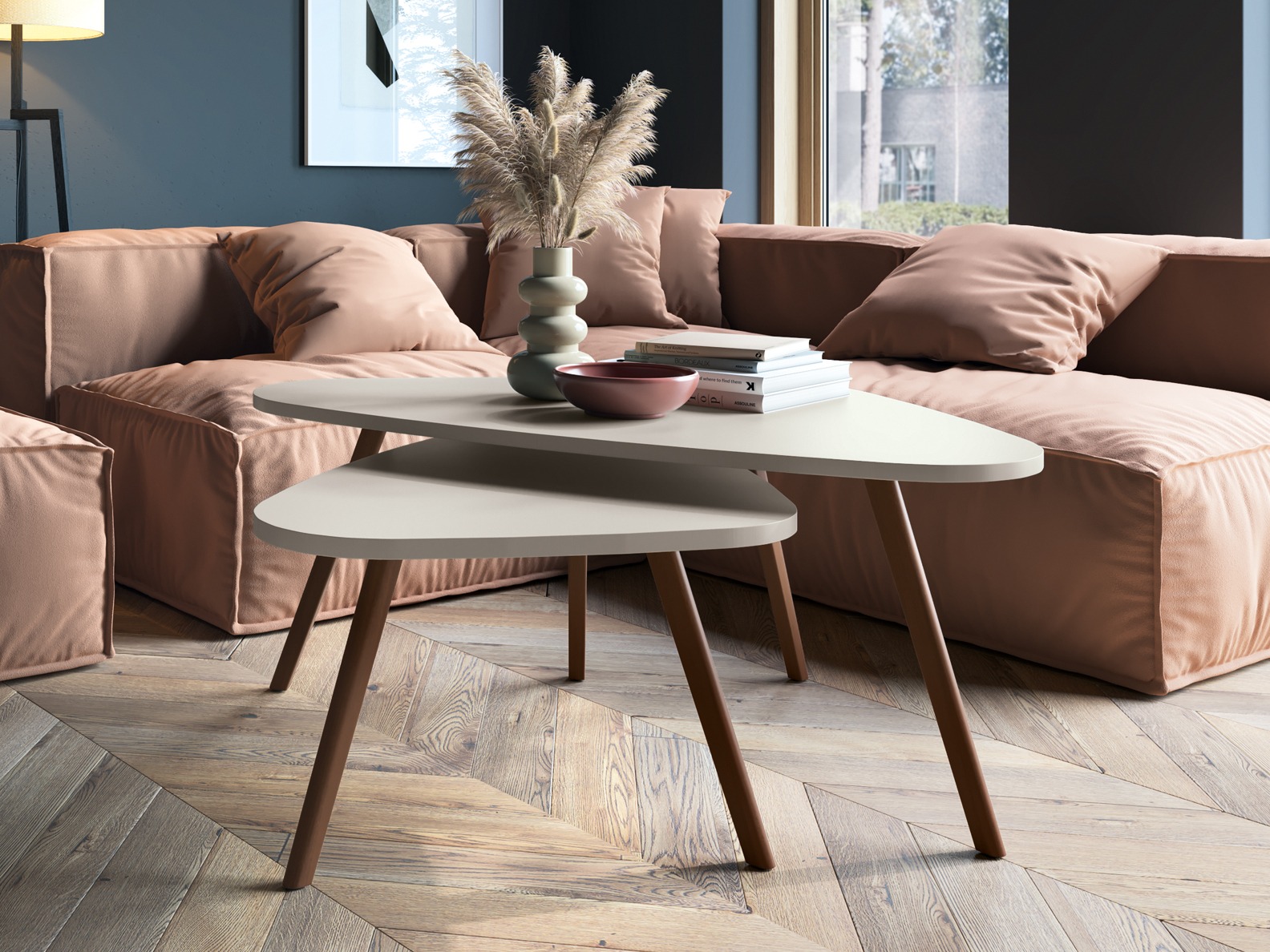 Set stočića za kafu Ontario 202 (Kašmir + Orah)