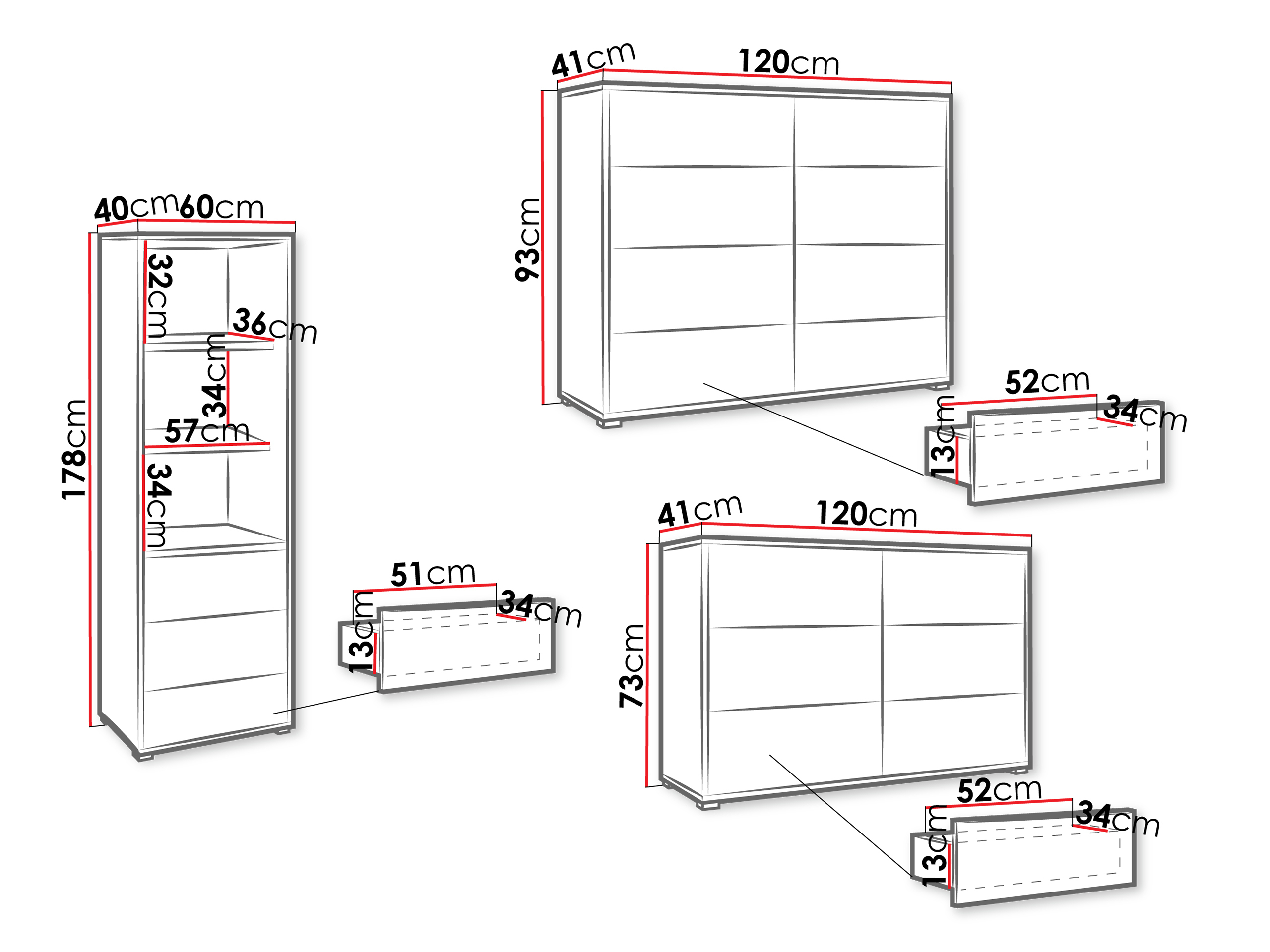 Set za dnevnu sobu Comfivo Tutela I (Belo)