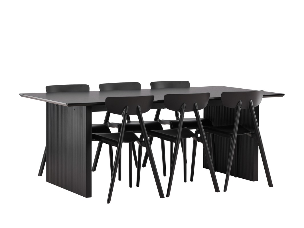 Trpezarijski set Dallas 4993 (Crno)