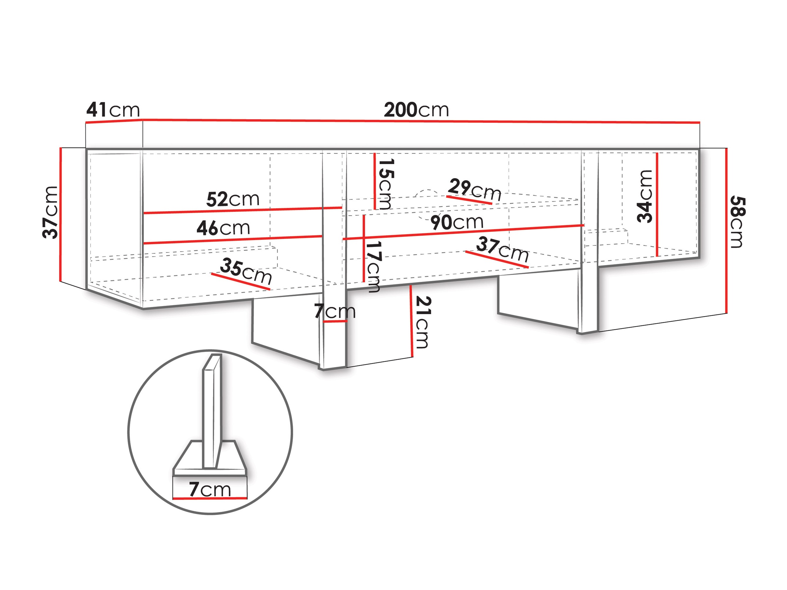 TV komoda Sorfloi 100