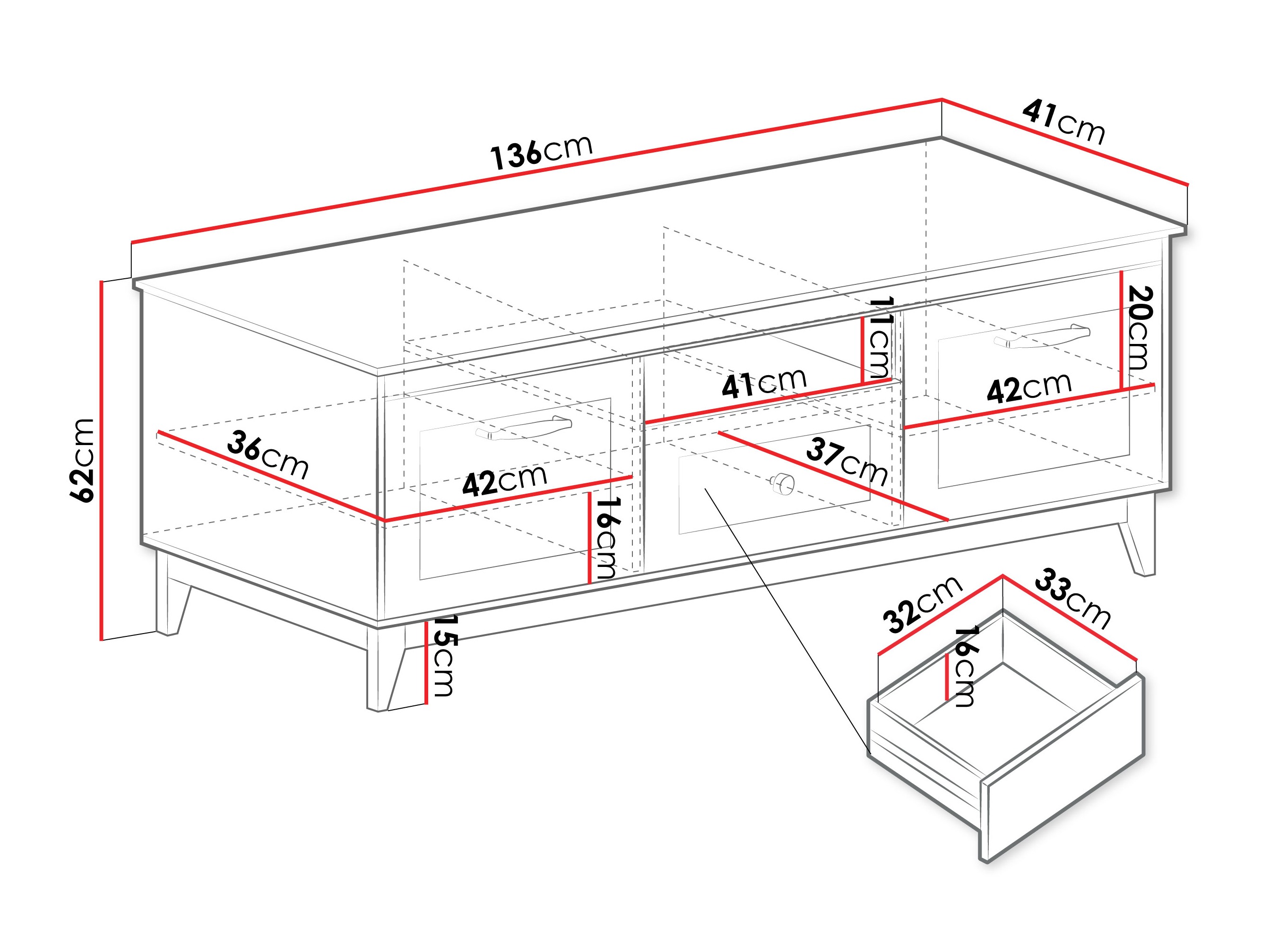 TV komoda Sonfera 107