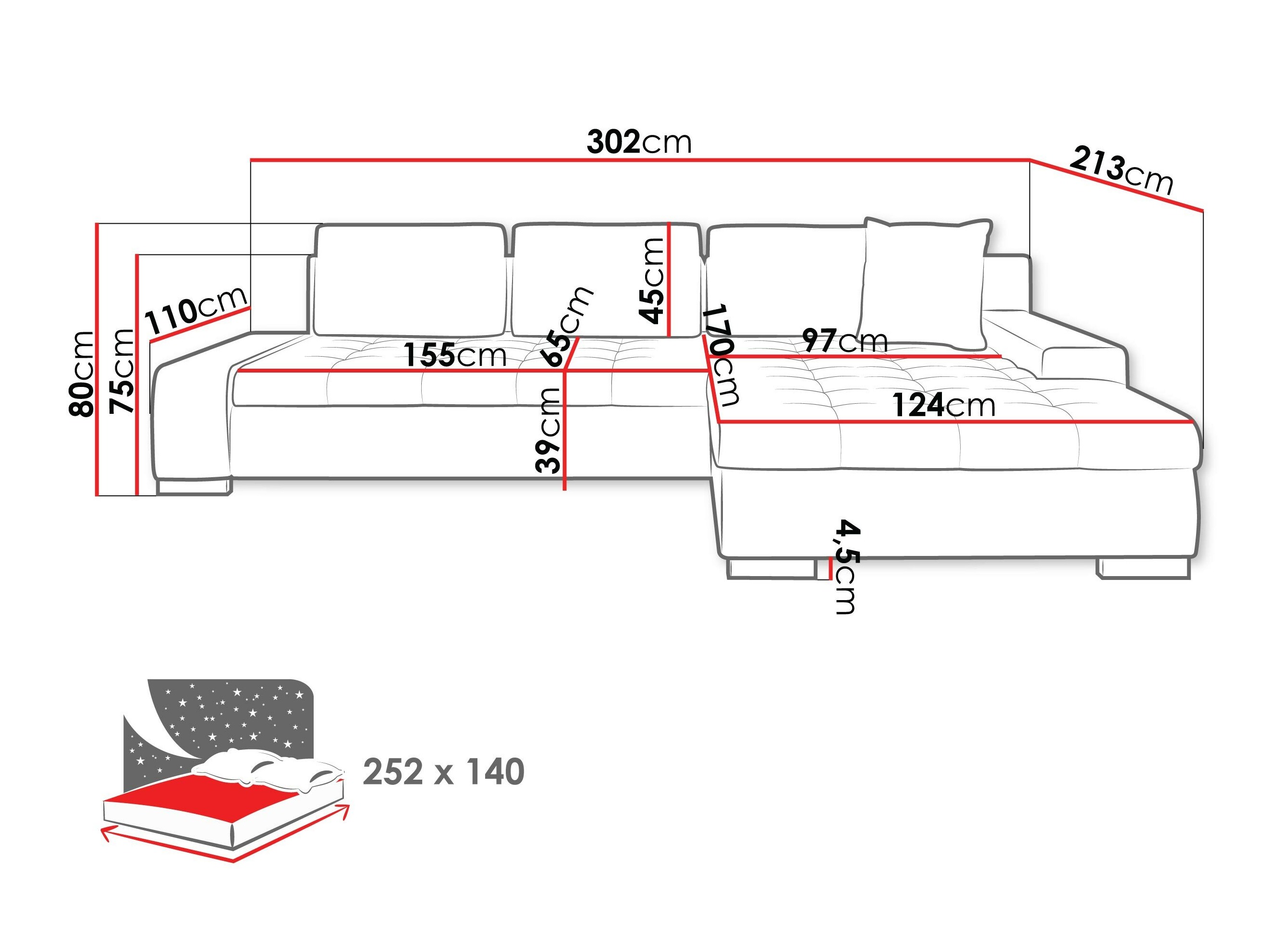 Ugaona garnitura Comfivo 147 (Majorka 03)