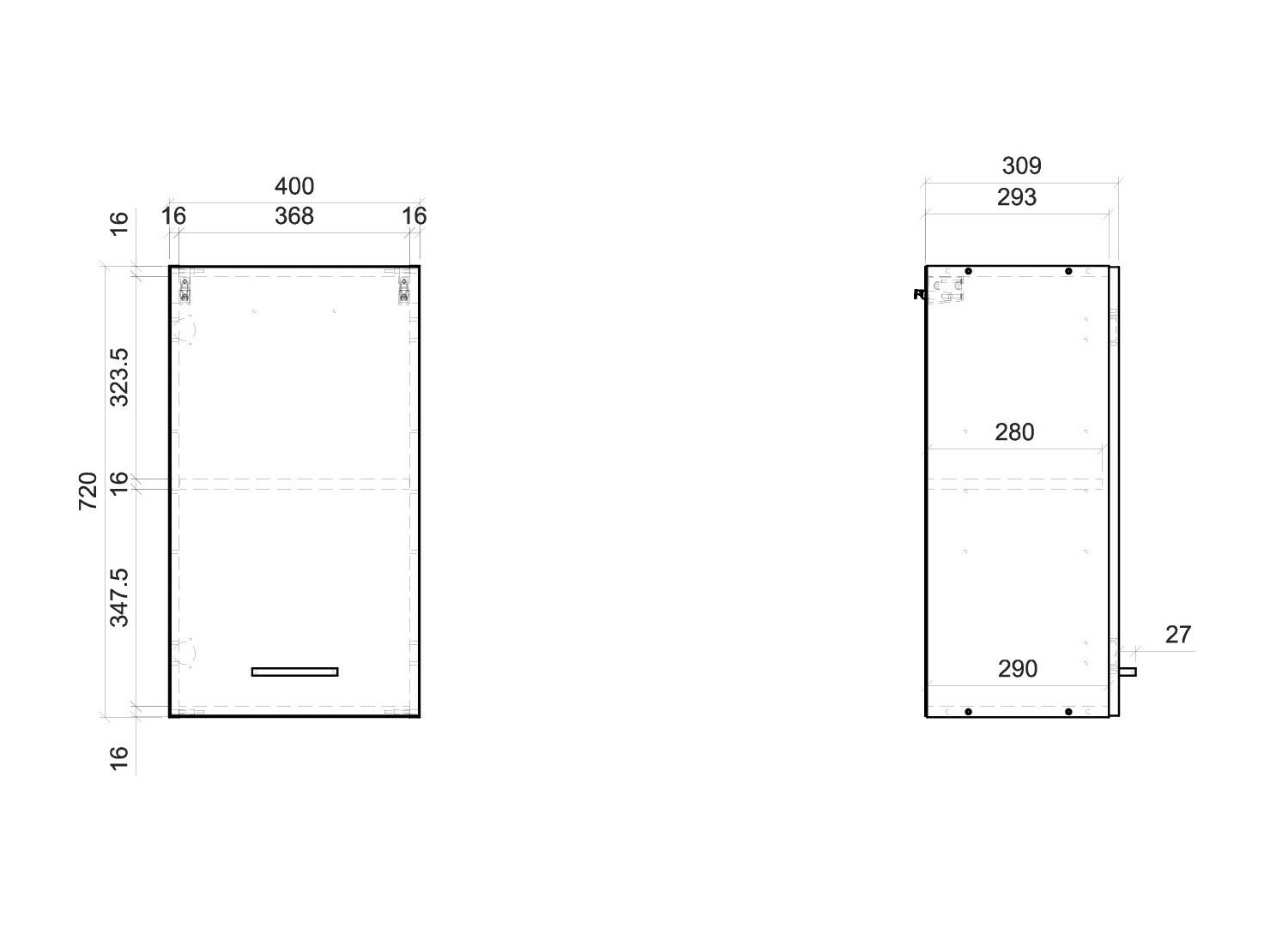Modularni zidni ormarić Quti 114