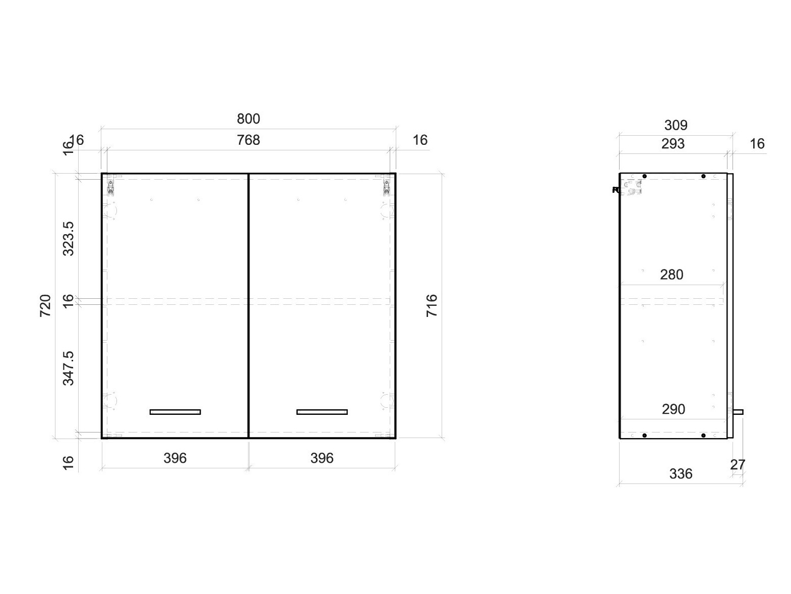 Modularni zidni ormarić Quti 116