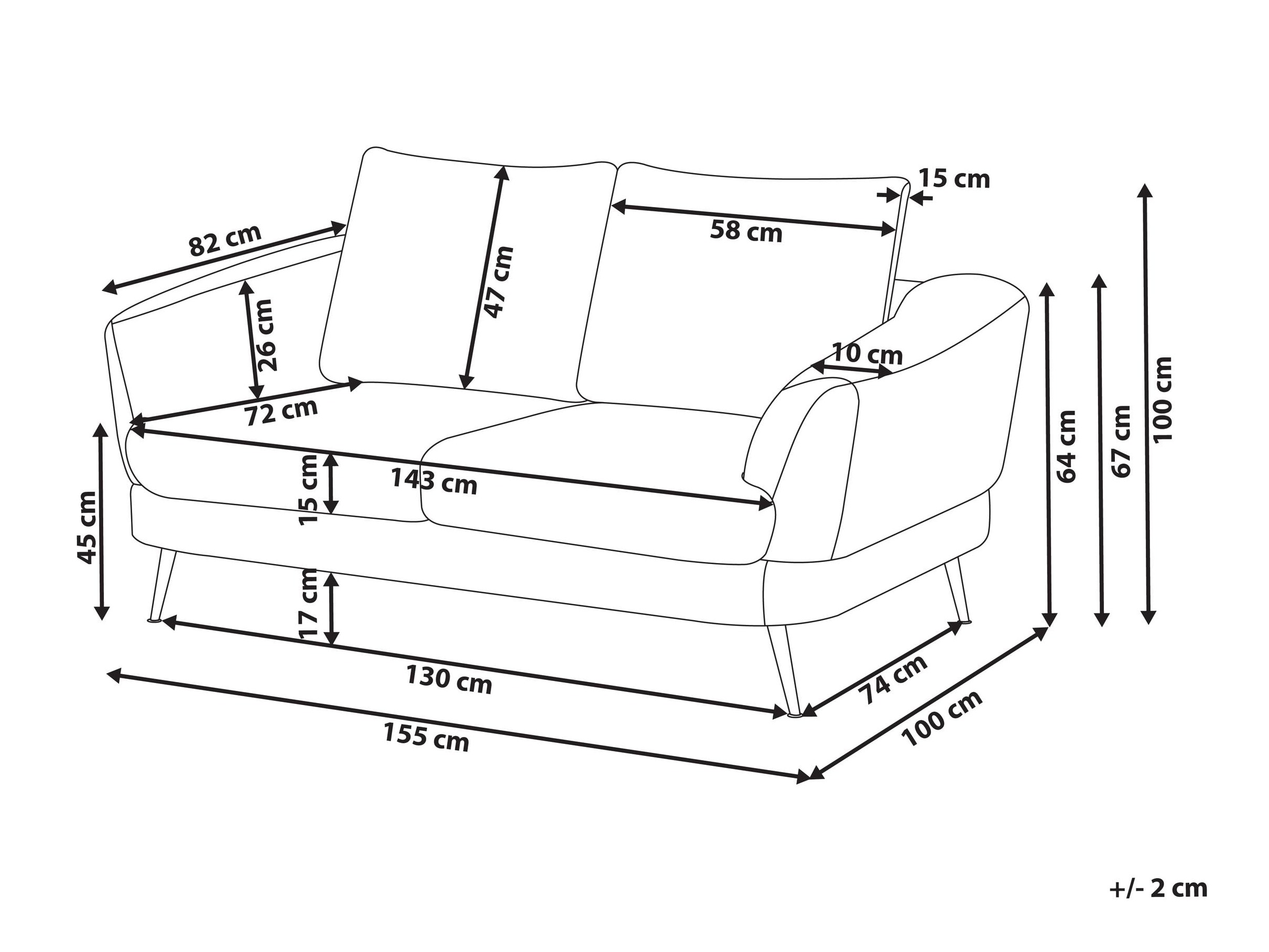 Sofa Berwyn 2900 (Svetlo bež)