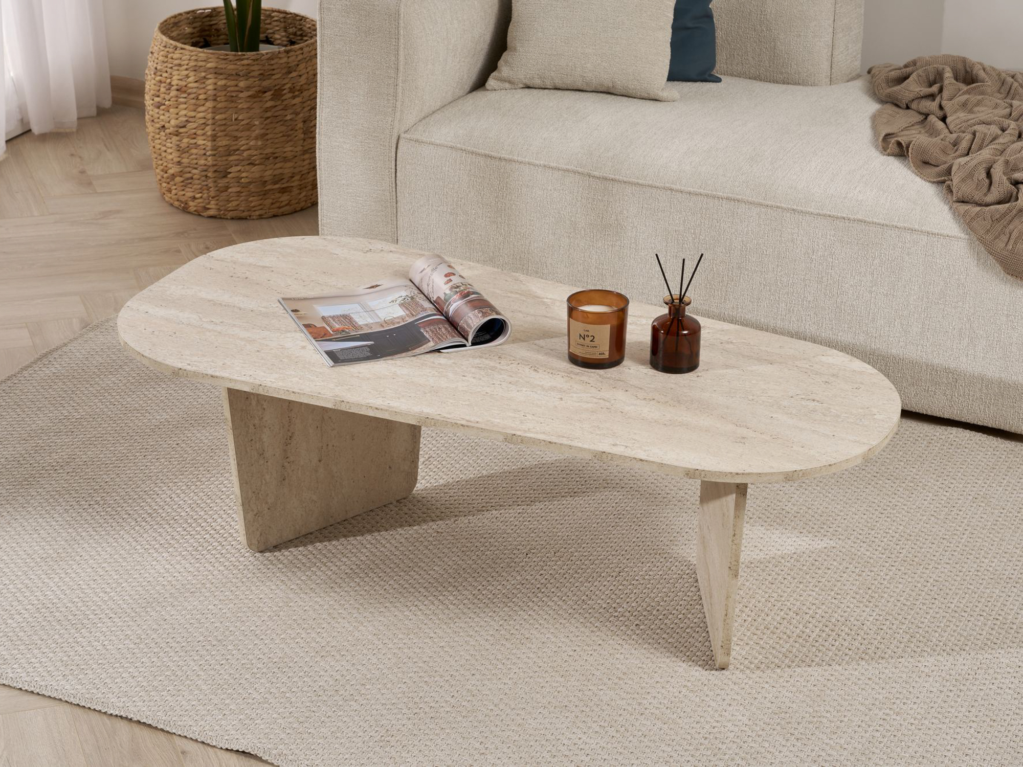 Stočić za kafu Novato 135 (Svetlo Travertine)