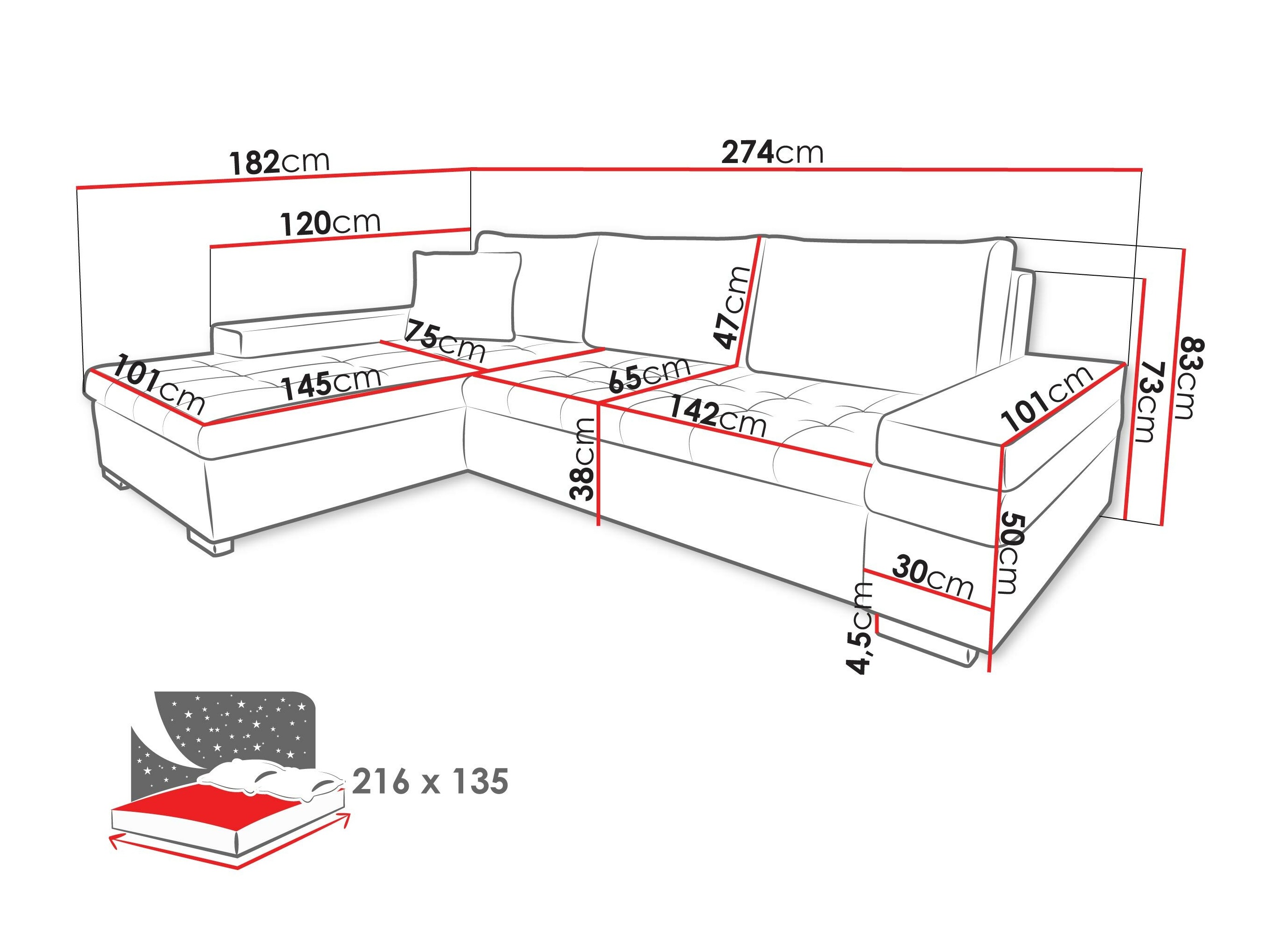 Ugaona garnitura Comfivo 212 (Otusso 14 + Sorriso 04)