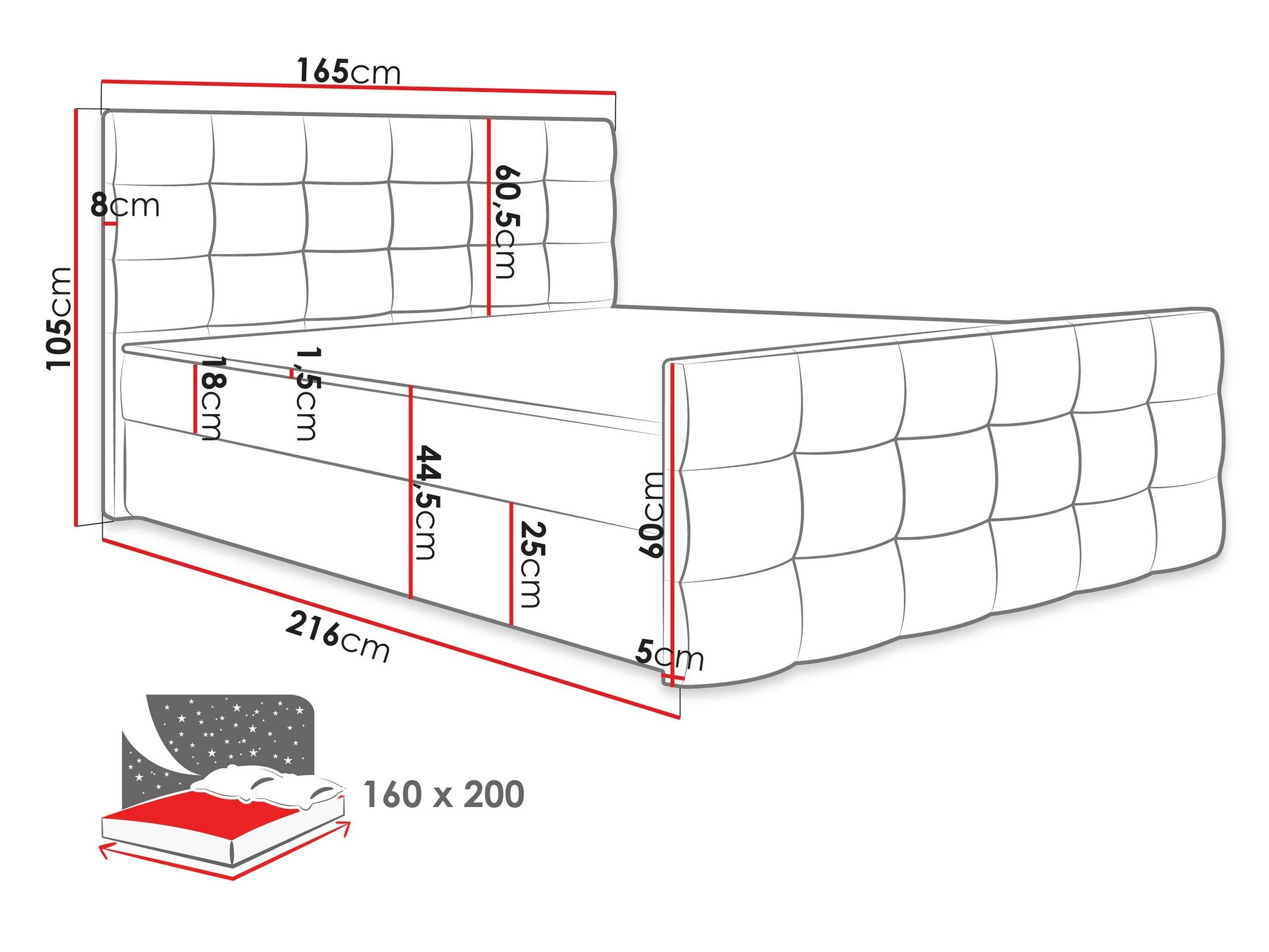 Boxspring krevet Memphis 113 (Rico 13)