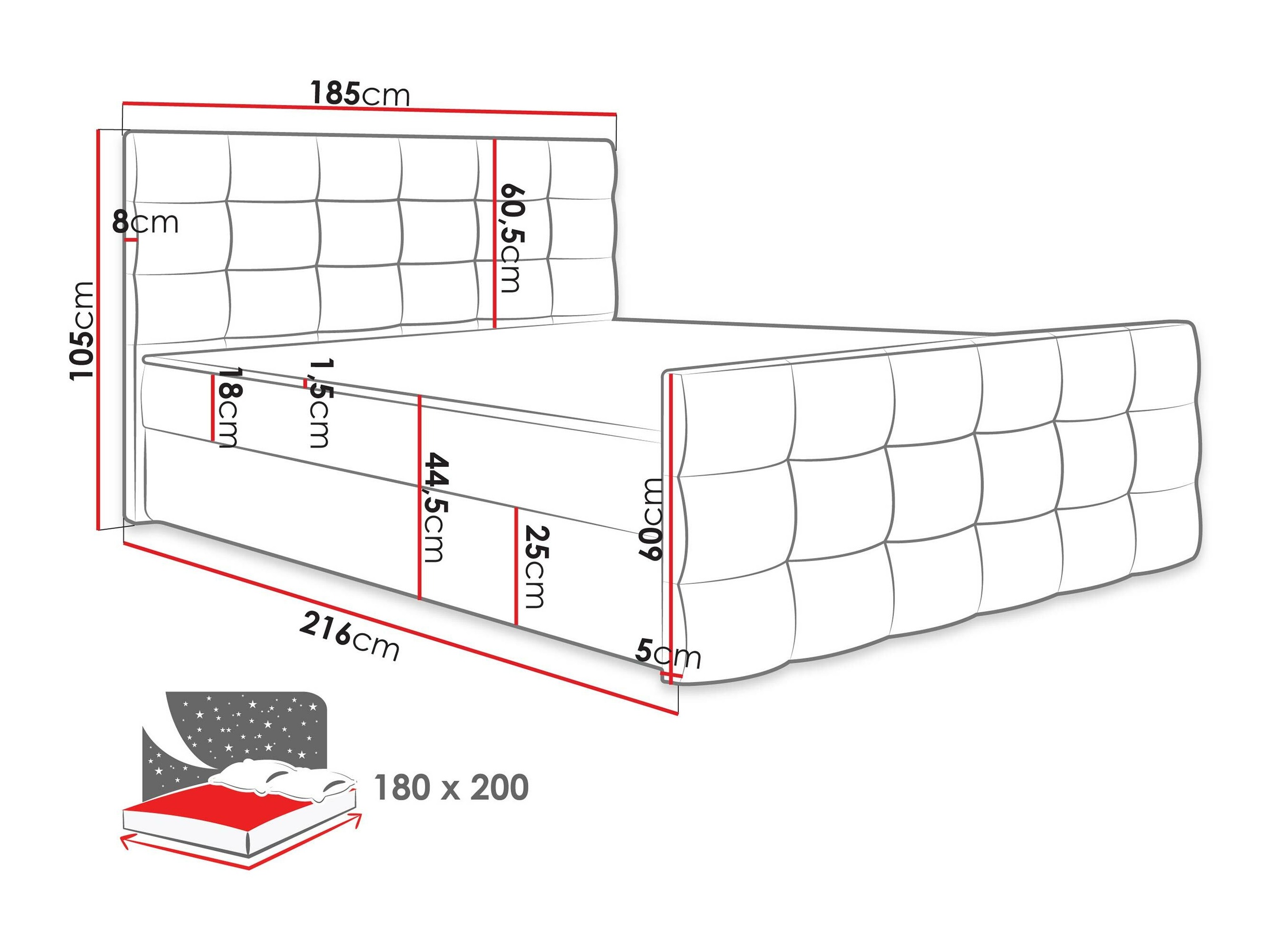 Boxspring krevet Memphis 113 (Rico 13)