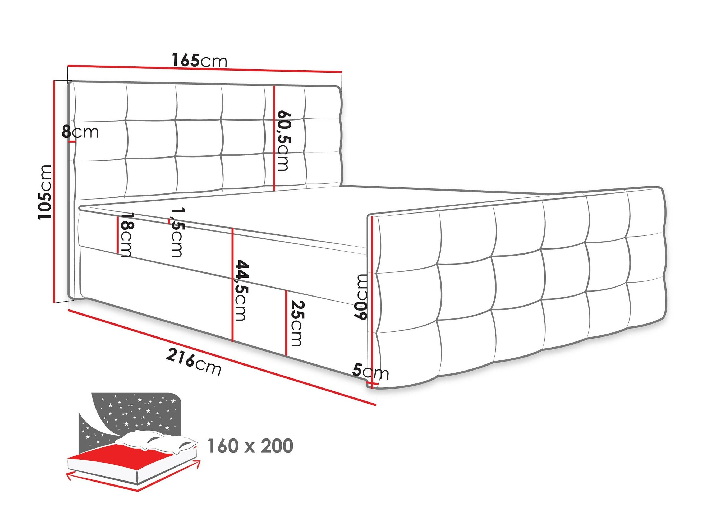 Boxspring krevet Memphis 113 (Rico 20)