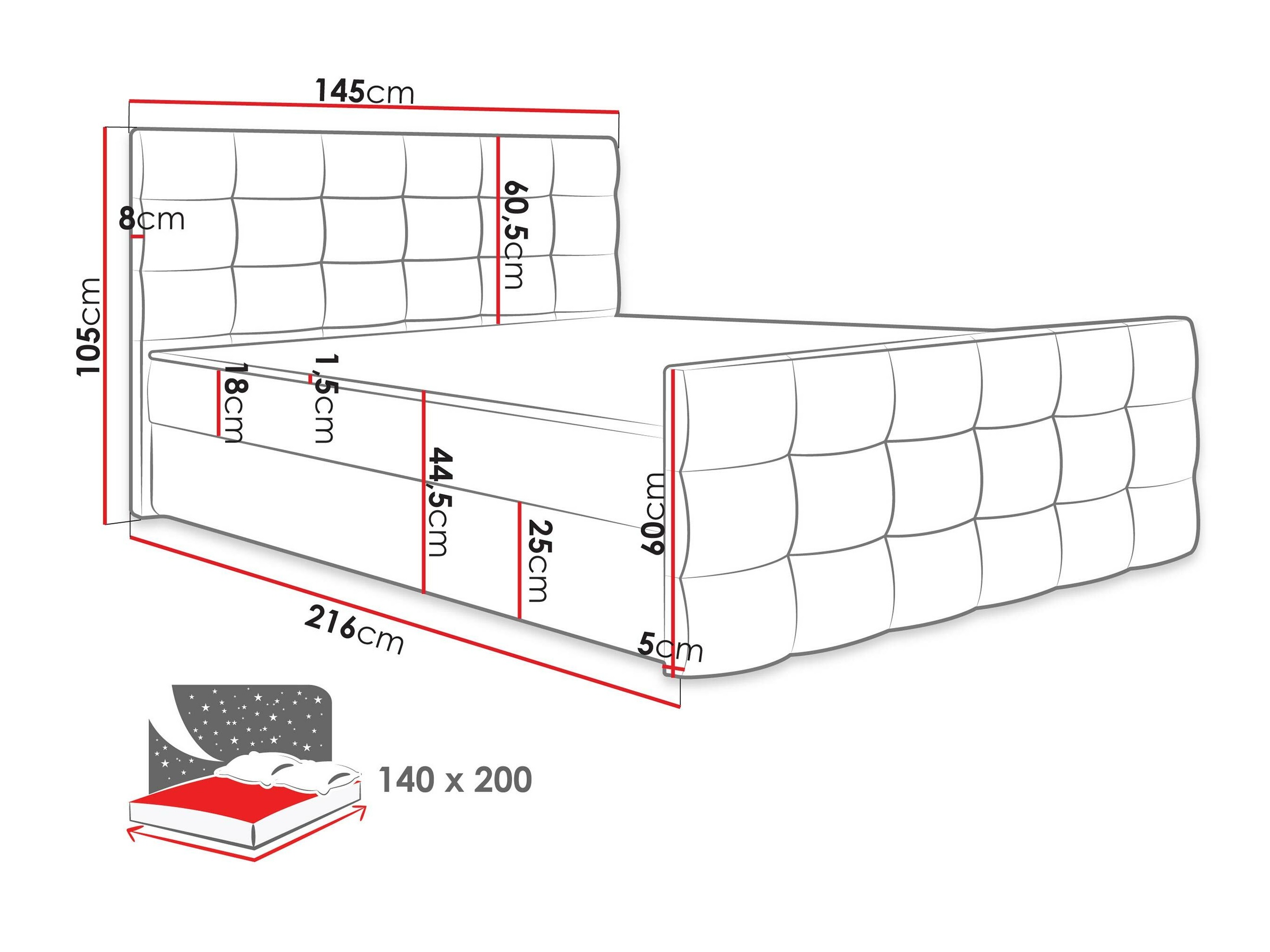 Boxspring krevet Memphis 113 (Rico 23)