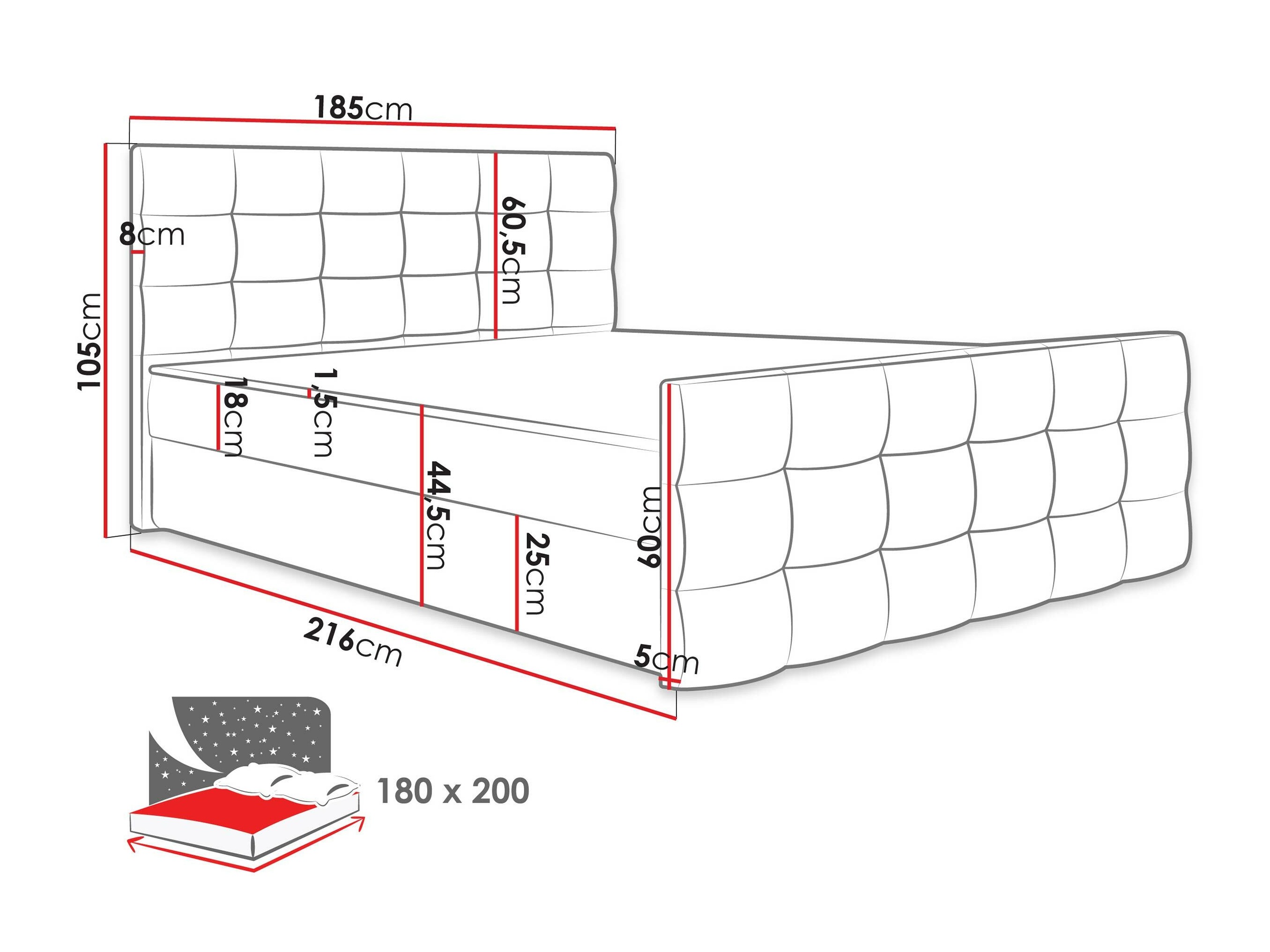 Boxspring krevet Memphis 113 (Rico 23)