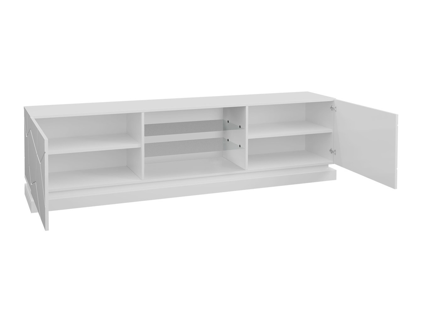 TV komoda Linar I (Belo + Sjajno belo)