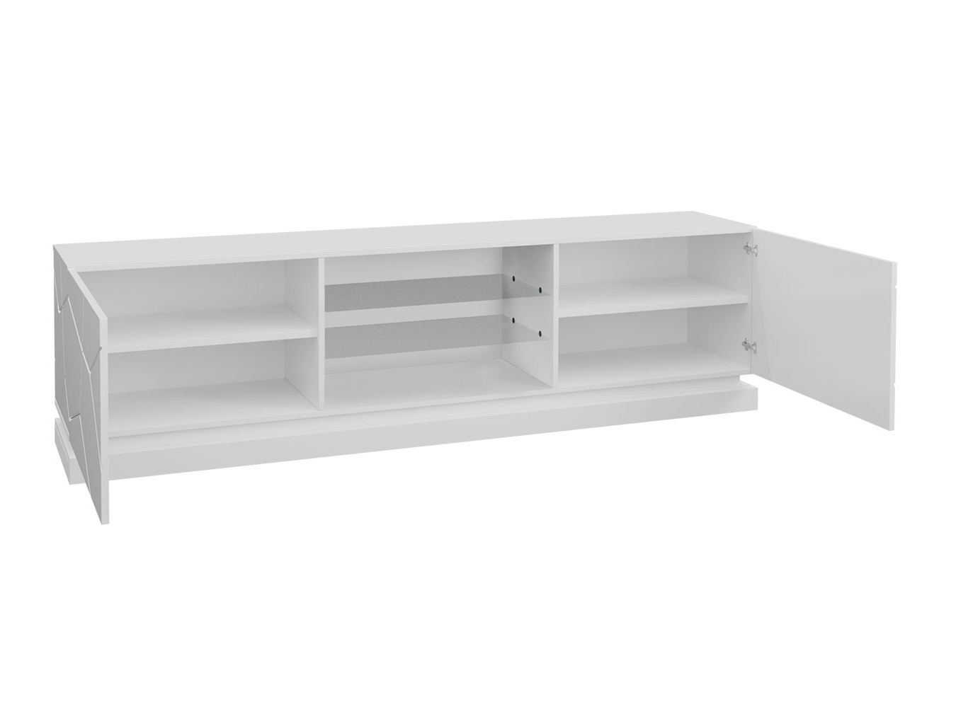 TV komoda Linar I (Crno + Sjajno crna)