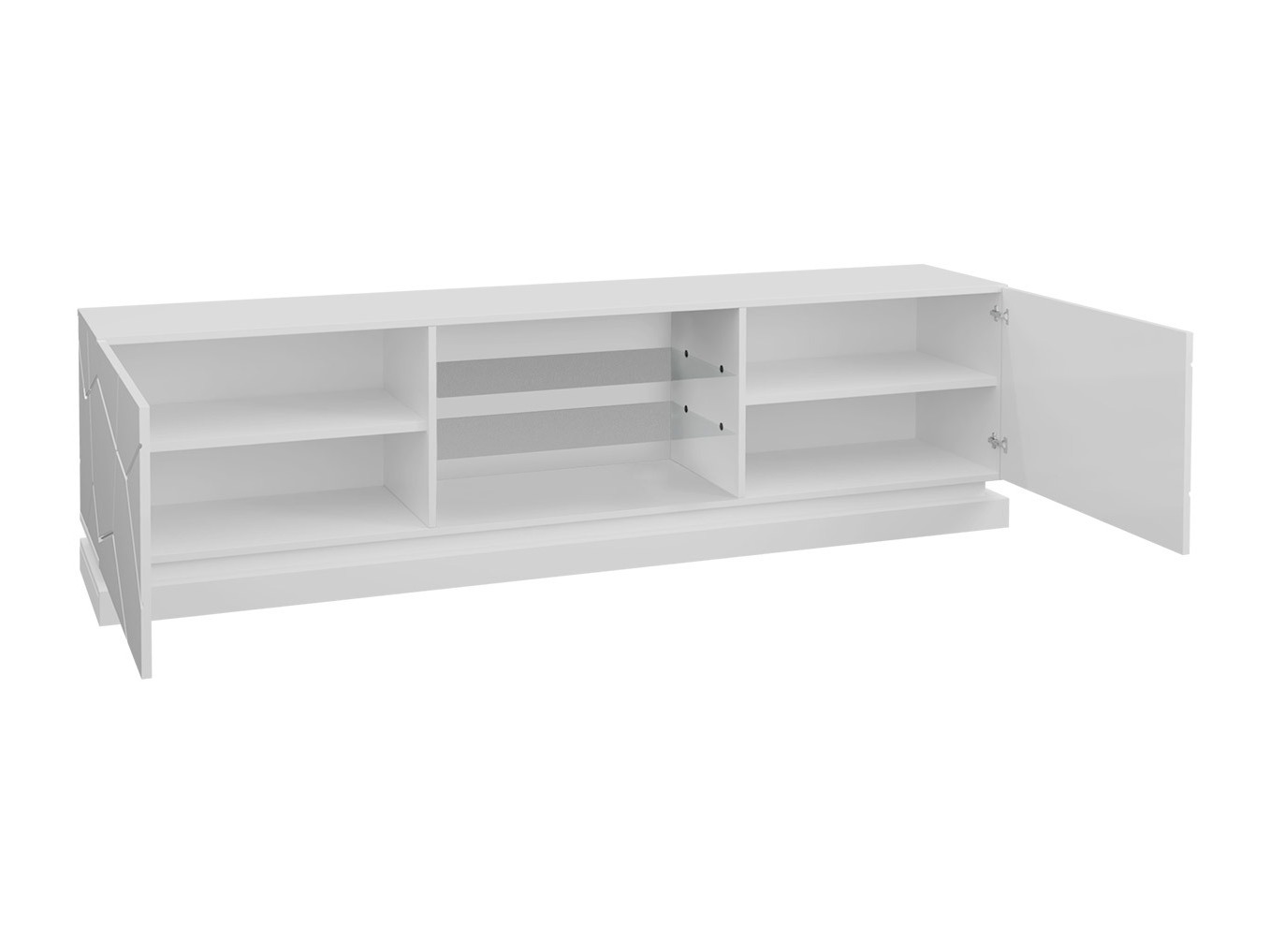 TV komoda Linar I (Crno + Sjajno crna)