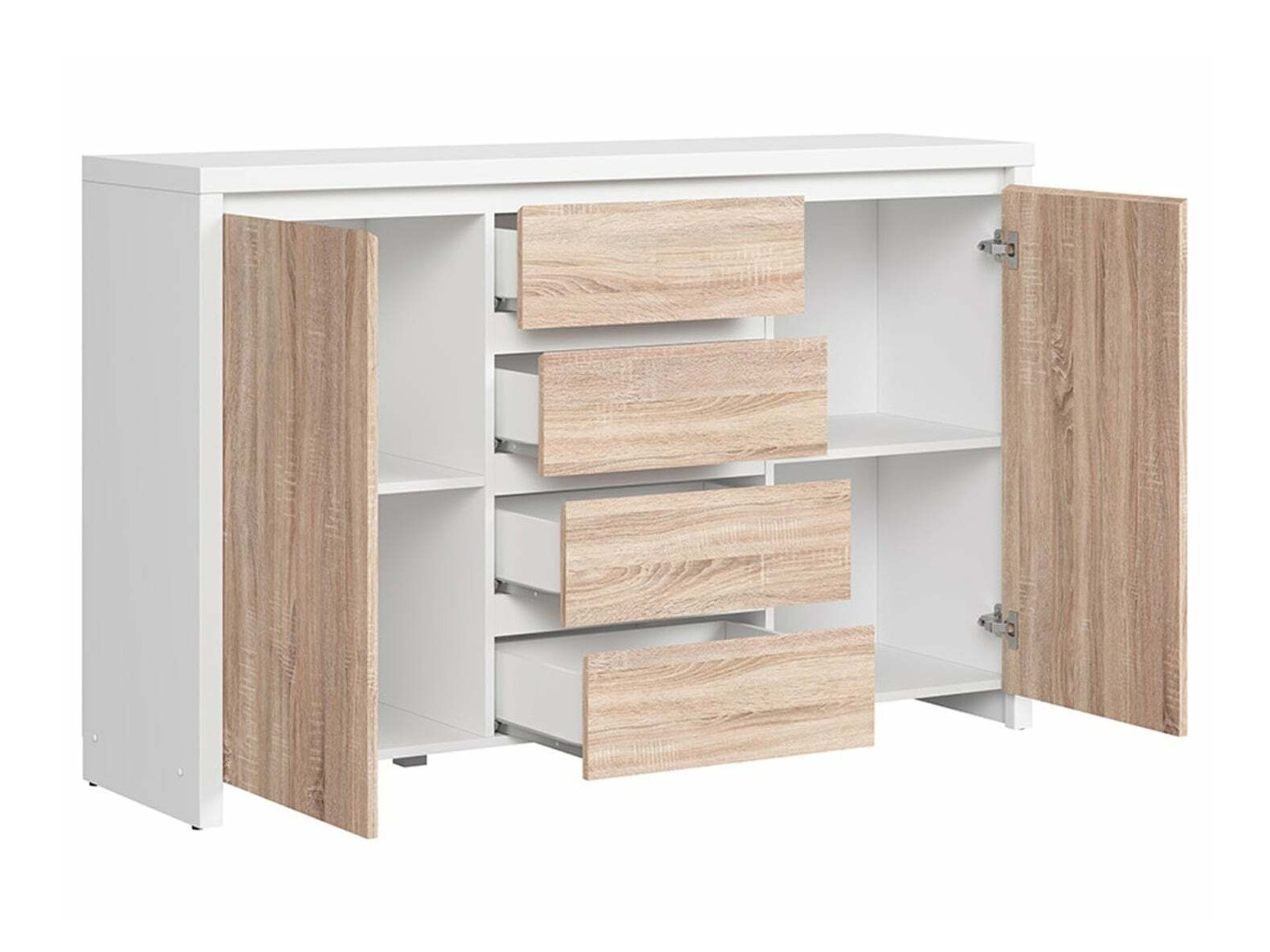 Komoda Nolroma 103 (Belo + Sonoma hrast)