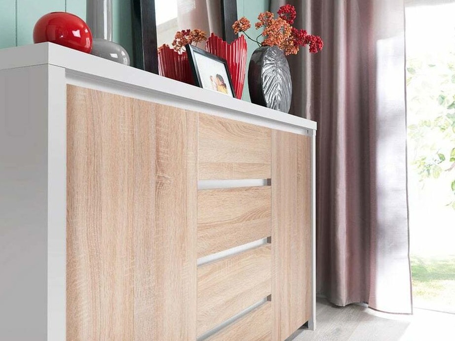 Komoda Nolroma 103 (Belo + Sonoma hrast)