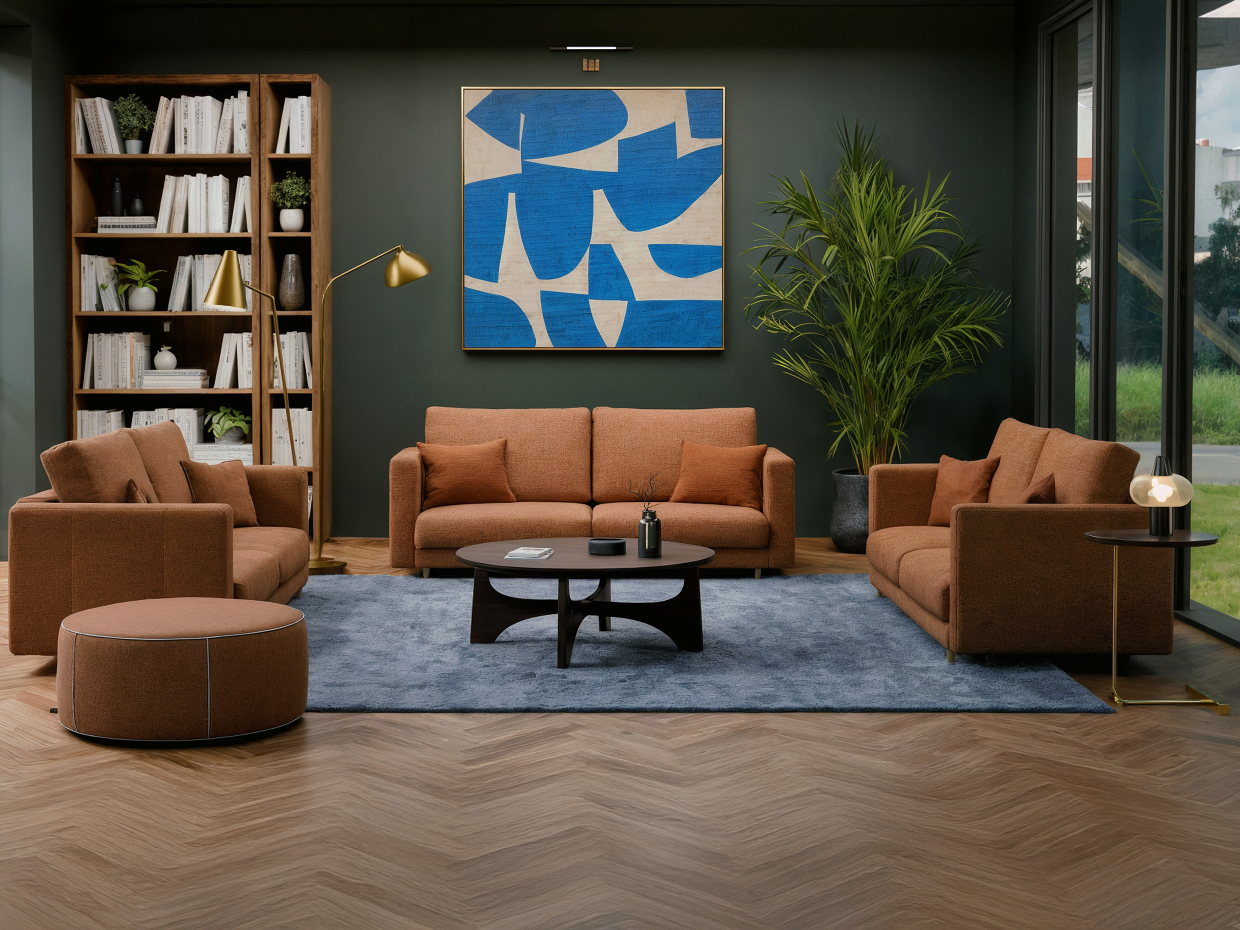 Sofa na razvlačenje Mandeville 353 (Narandžasta)