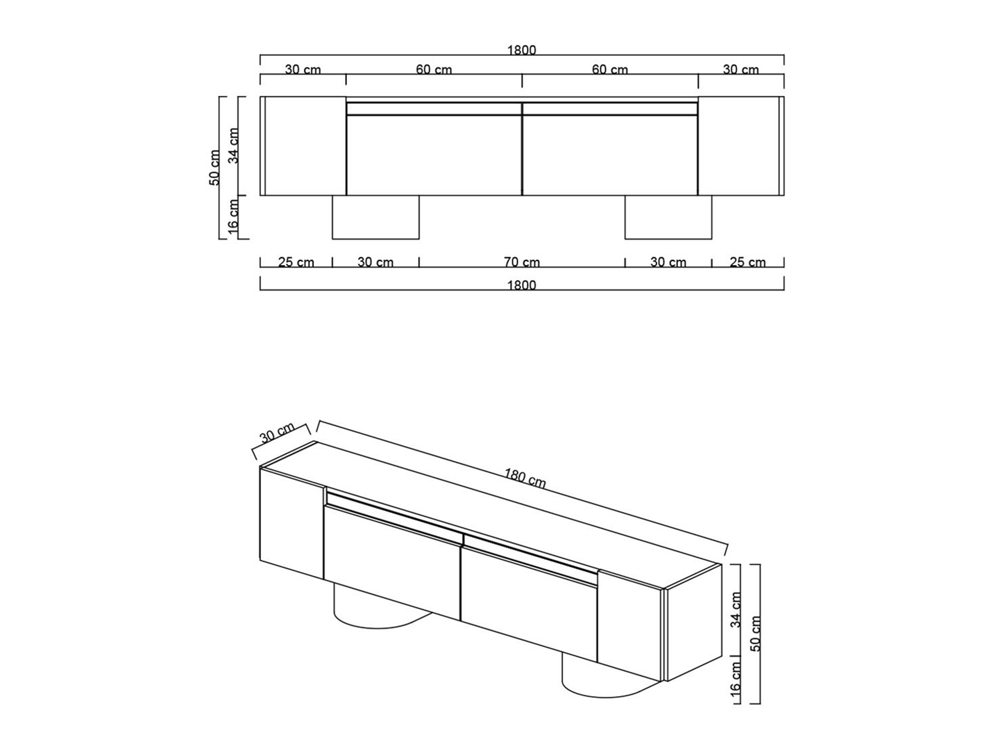 TV komoda Kailua 2669 (Antracit)