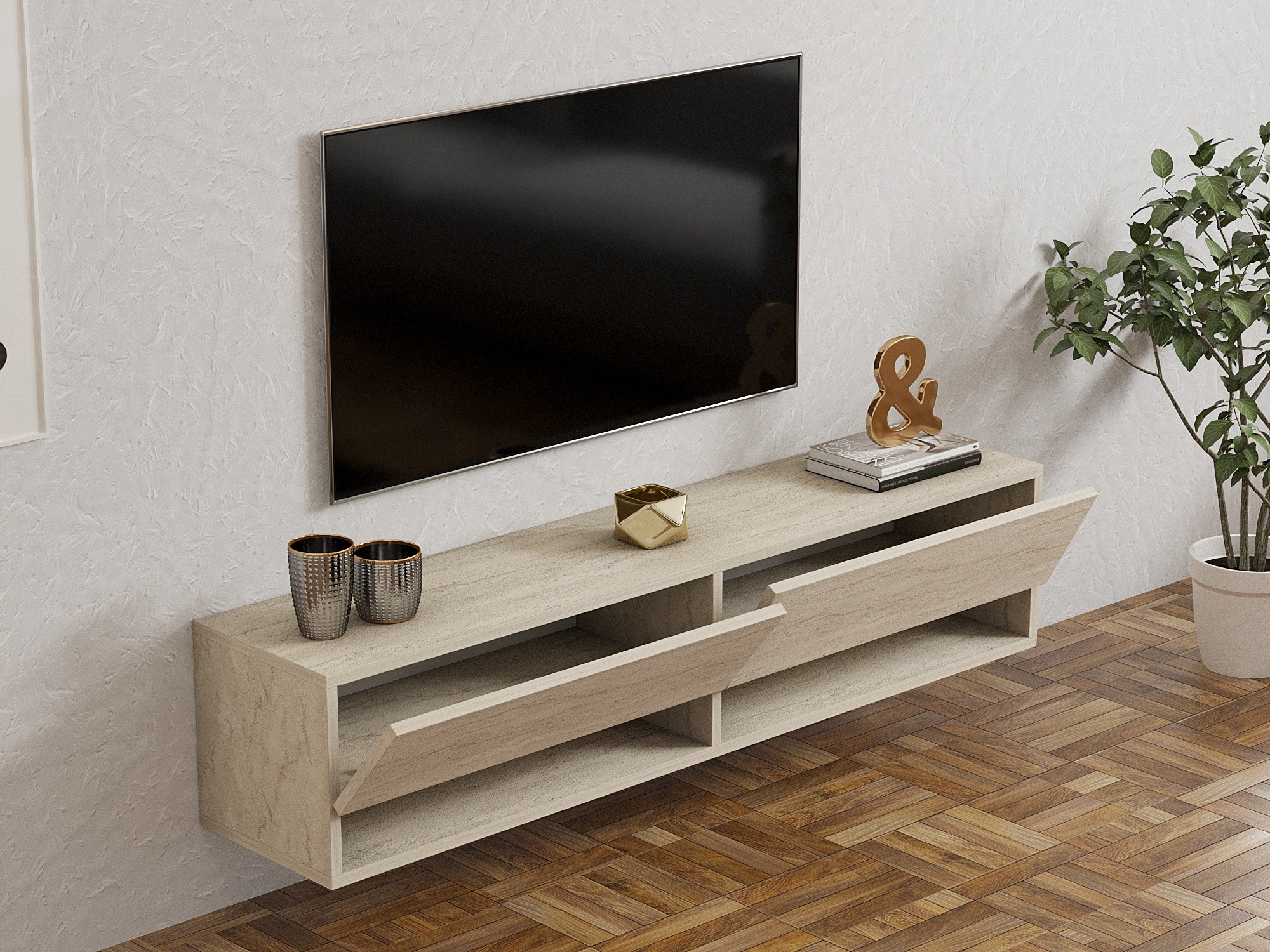 TV komoda Kailua 2690 (Svetlo Travertine)