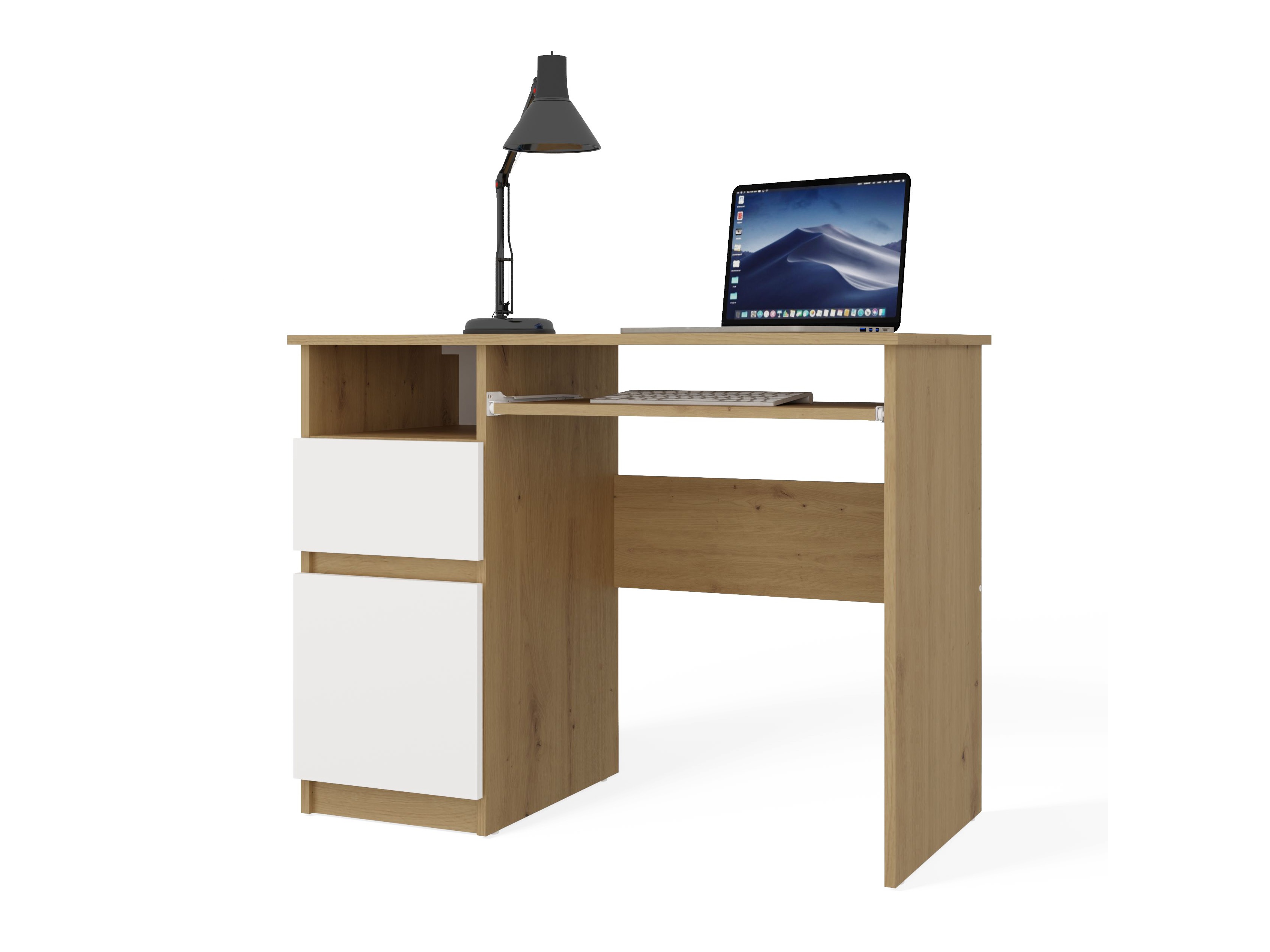 Kancelarijski sto Mandeville 269 (Artisan hrast + Belo)