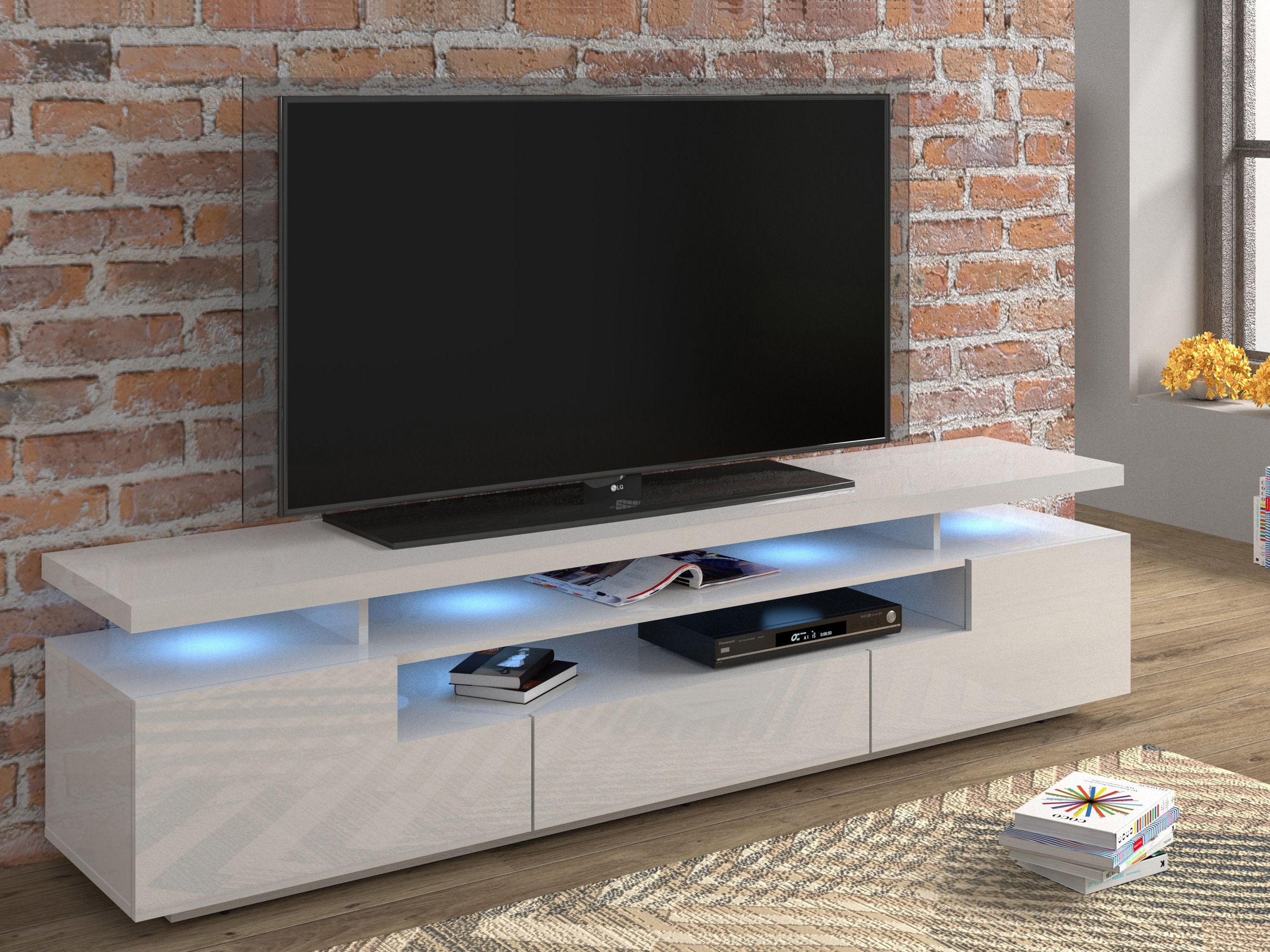 TV komoda Buffalo 175 (Sjajno belo)