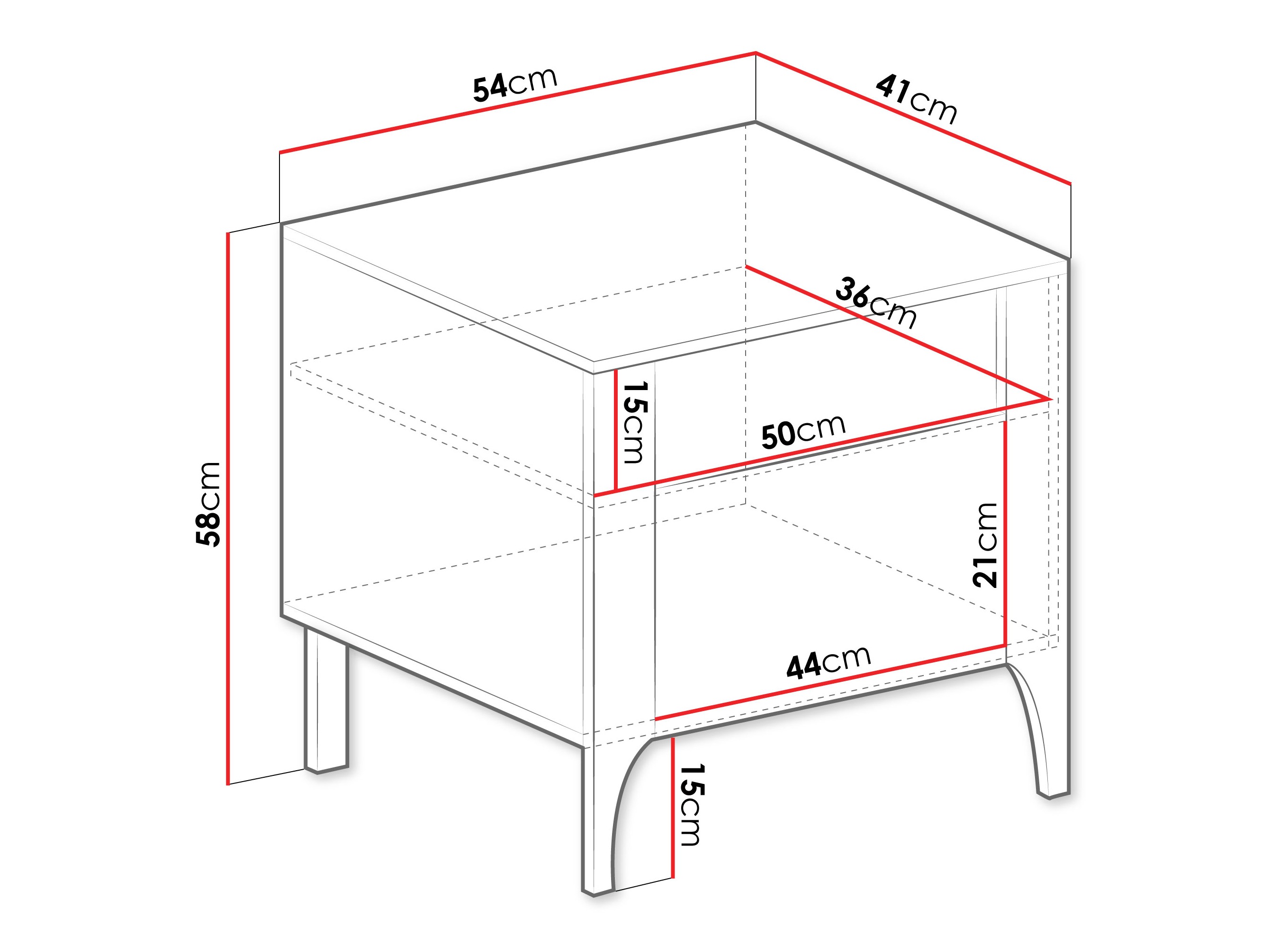 Noćni ormarić Mavtoru 110 (Crno)