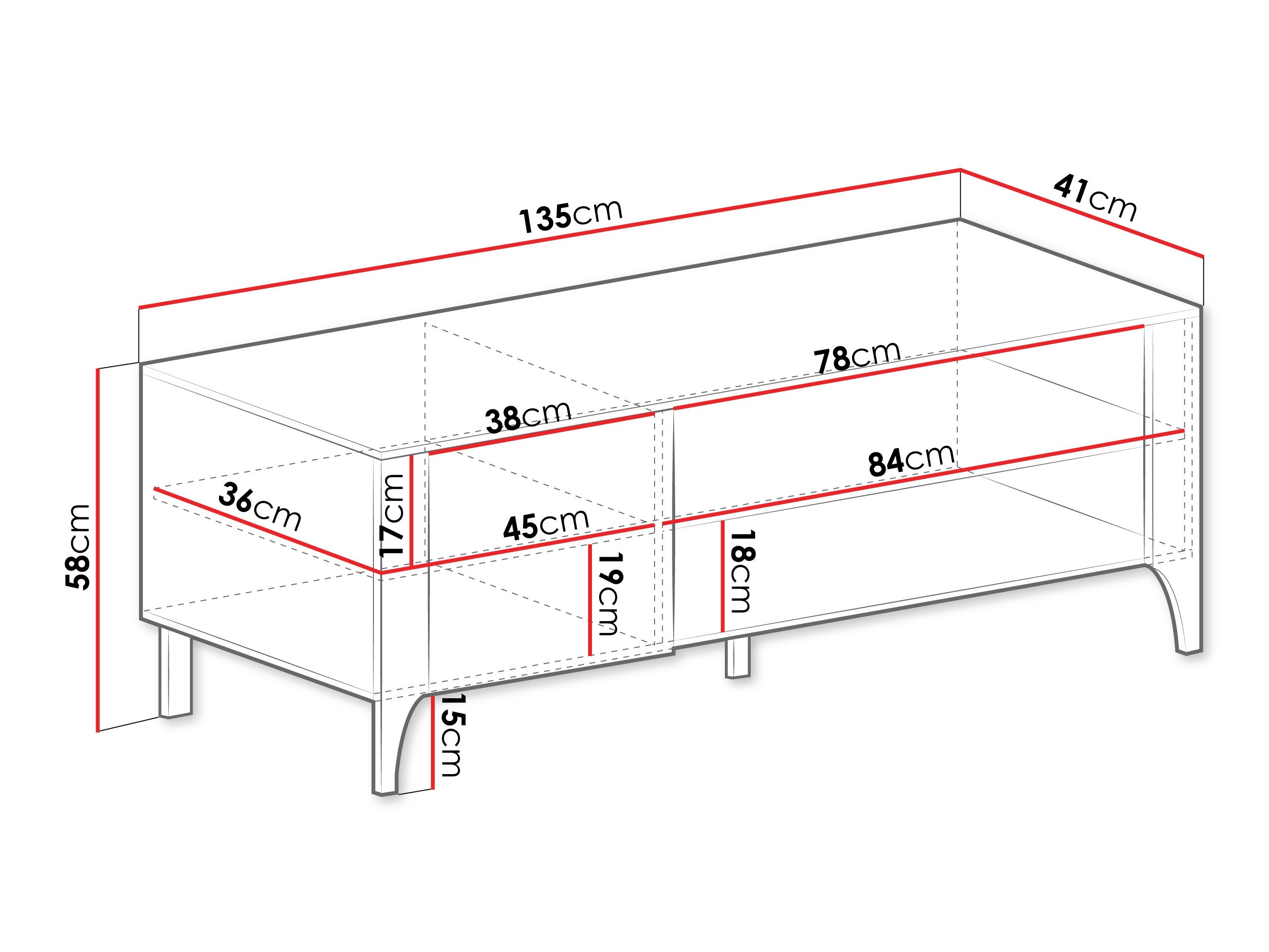 TV komoda Mavtoru 107 (Crno)